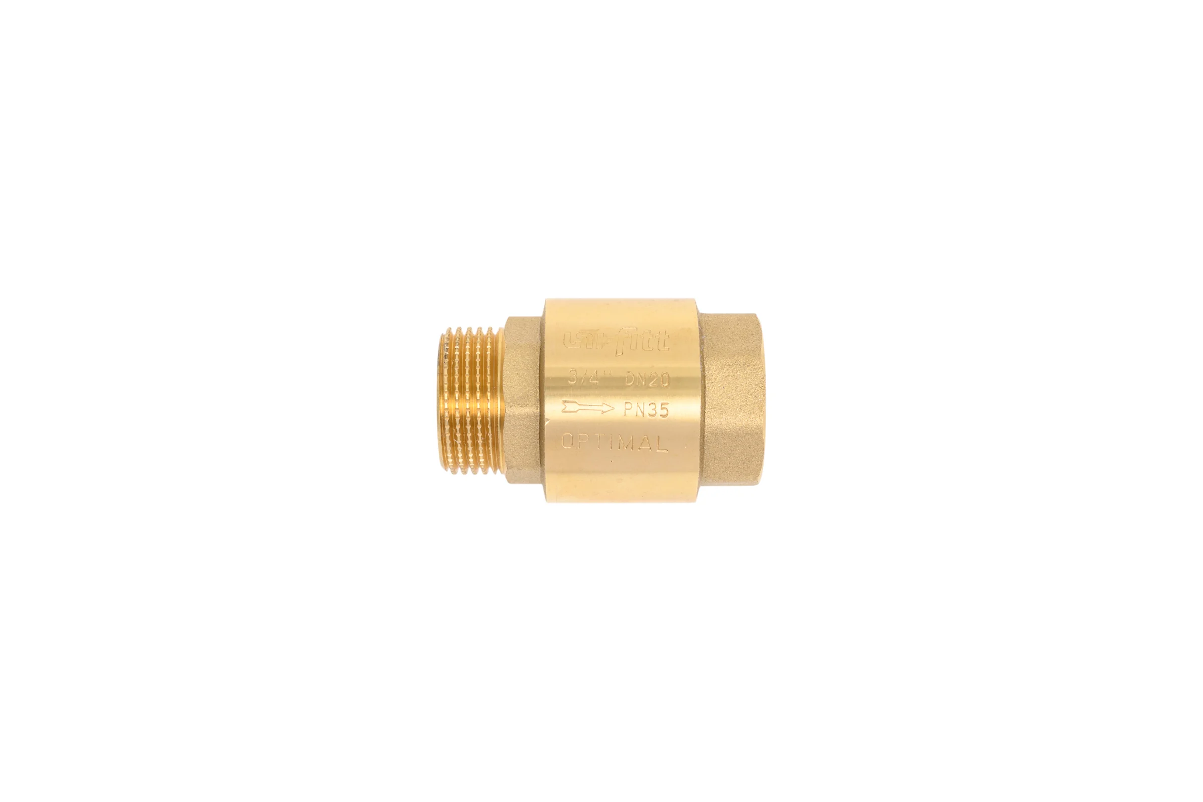 Клапан обратный Uni-Fitt OPTIMAL НВ 3/4" пружинный с металлическим затвором 224G3001