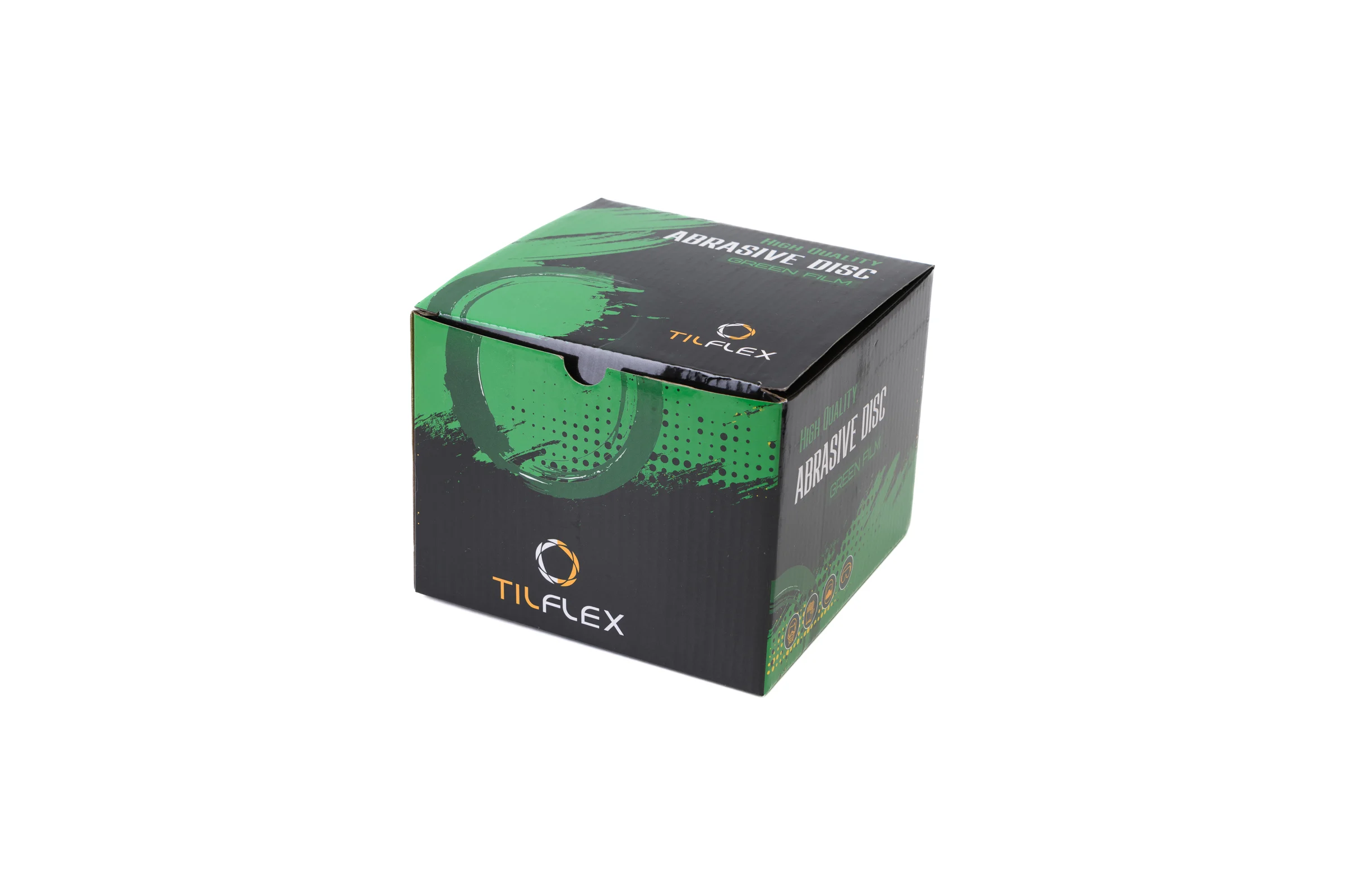 Абразивный круг GREEN Film 150 мм, P120, 15 отверстий, на липучке, 100 шт TILFLEX TL41-120/100
