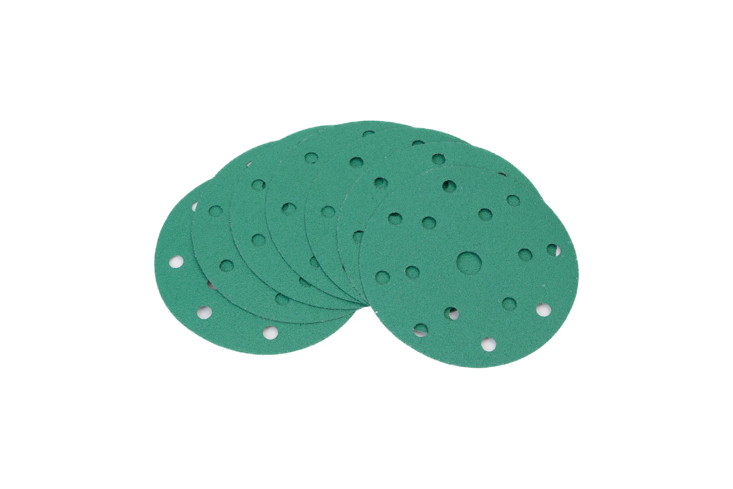 Абразивный круг GREEN Film 150 мм, P120, 15 отверстий, на липучке, 100 шт TILFLEX TL41-120/100