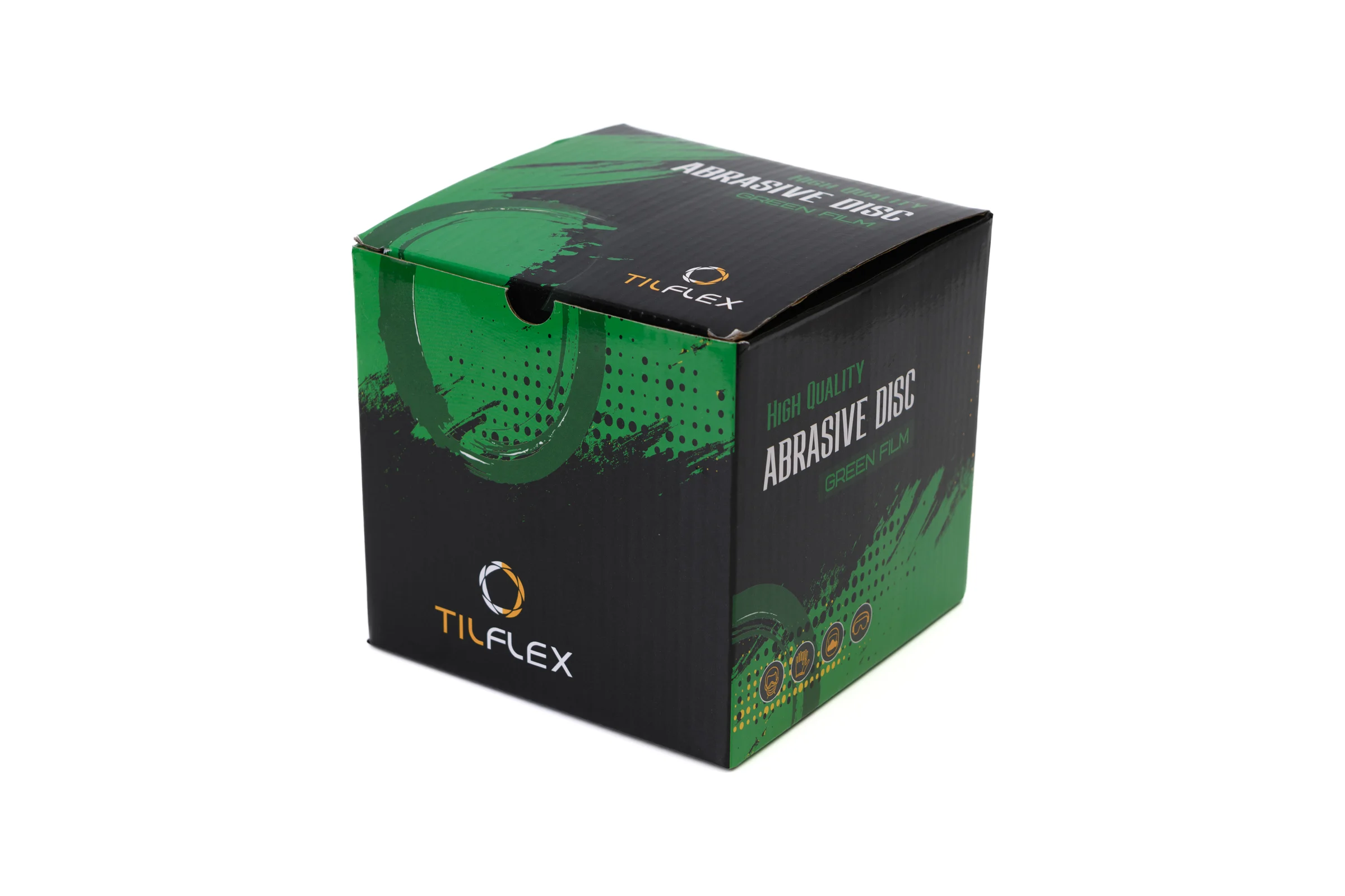 Абразивный круг GREEN Film 125 мм, P240, 8 отверстий, на липучке, 100 шт TILFLEX TL40-240/100