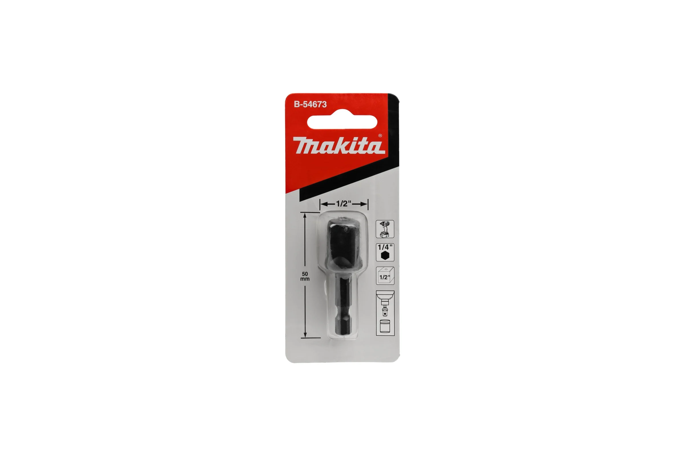 Адаптер (1/4"HEX-1/2"DR; 50 мм) Makita B-54673
