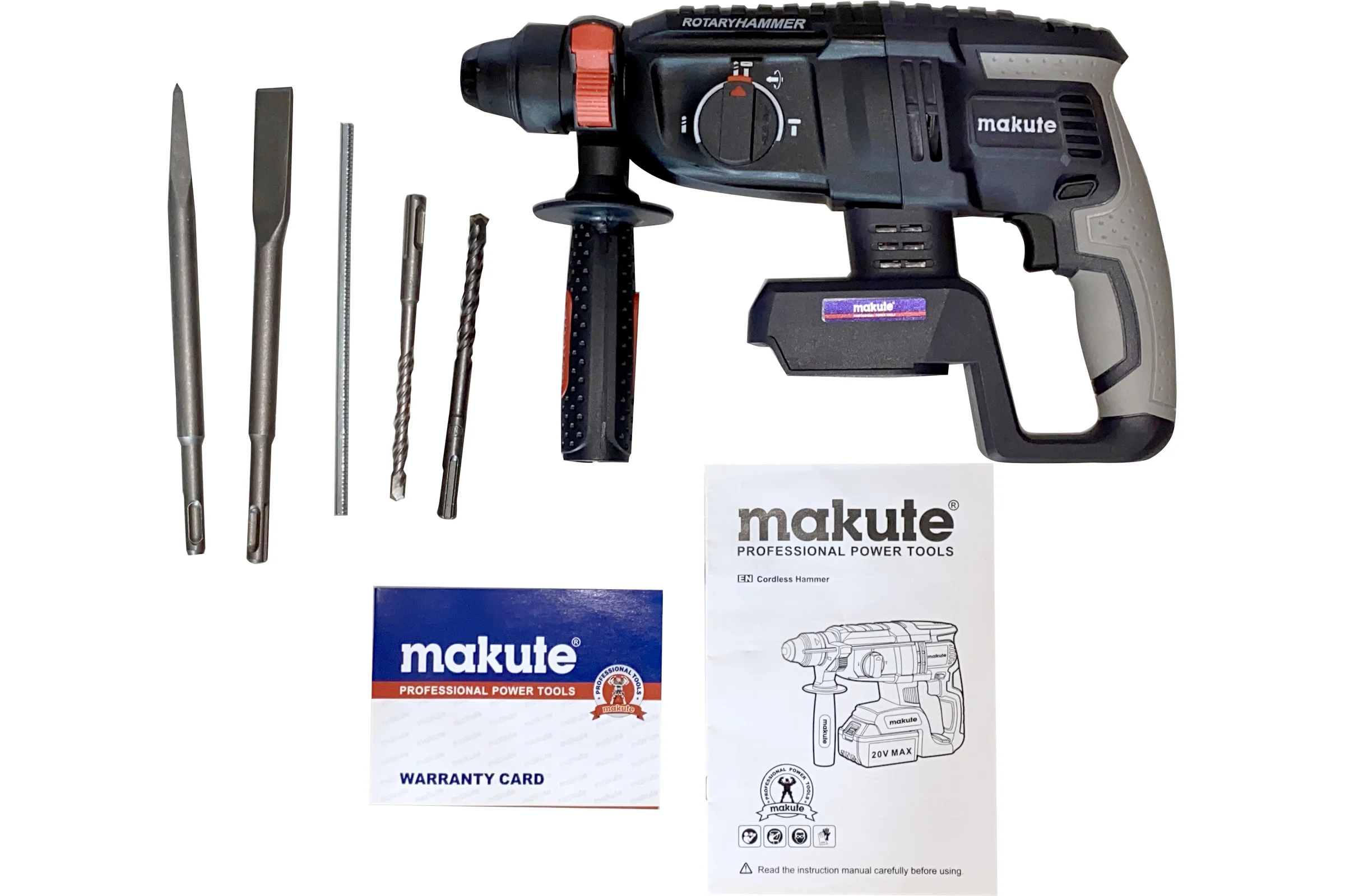 Аккумуляторный перфоратор Makute 20 В, 3 Дж CHD001-2BL