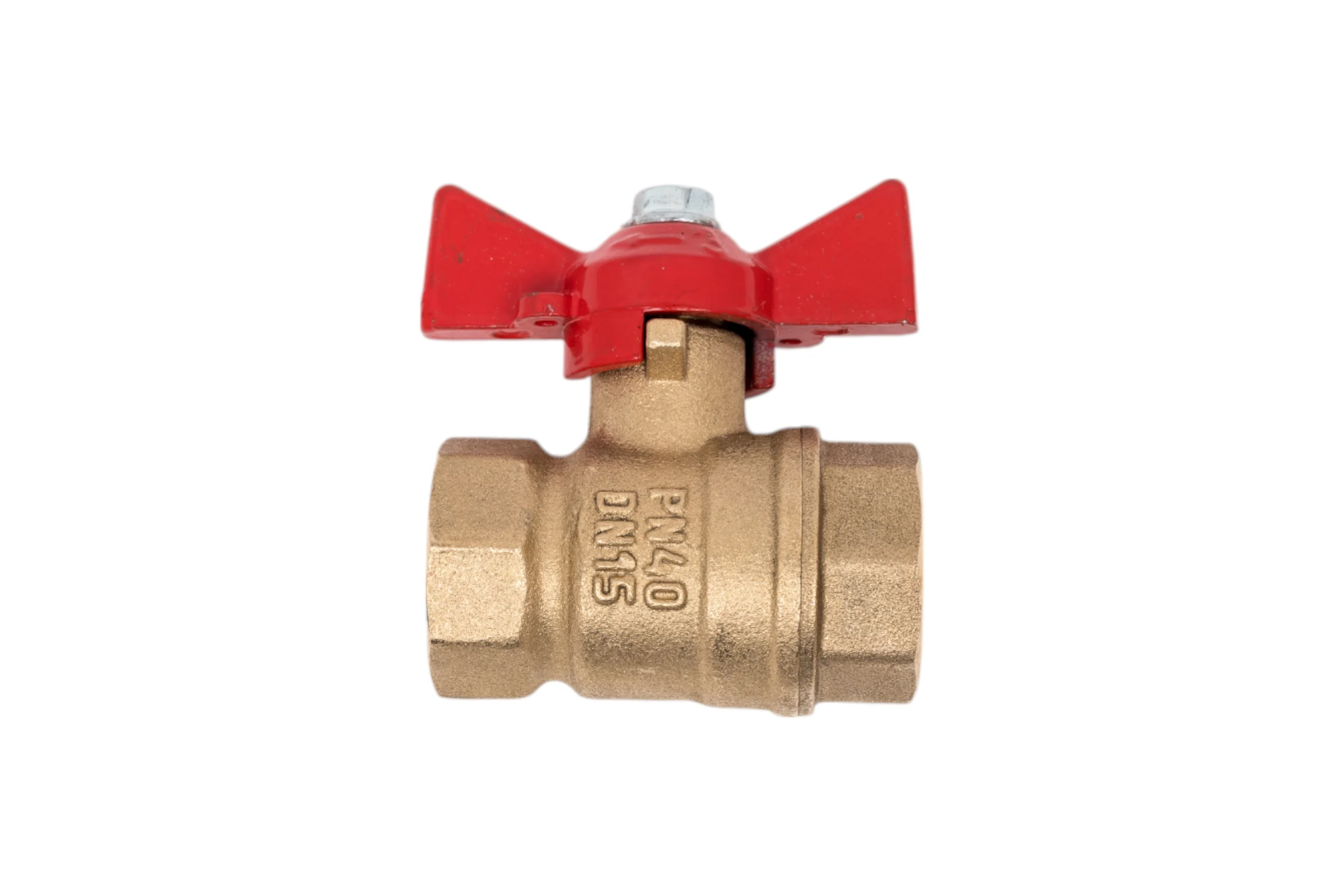 Кран шаровой Valfex N/P59 бирка для воды, 1/2" ВР/ВР, ручка-бабочка, латунный 11Б27фт1М, 96/24 VF.217.LB1.012.N/P59.Bir