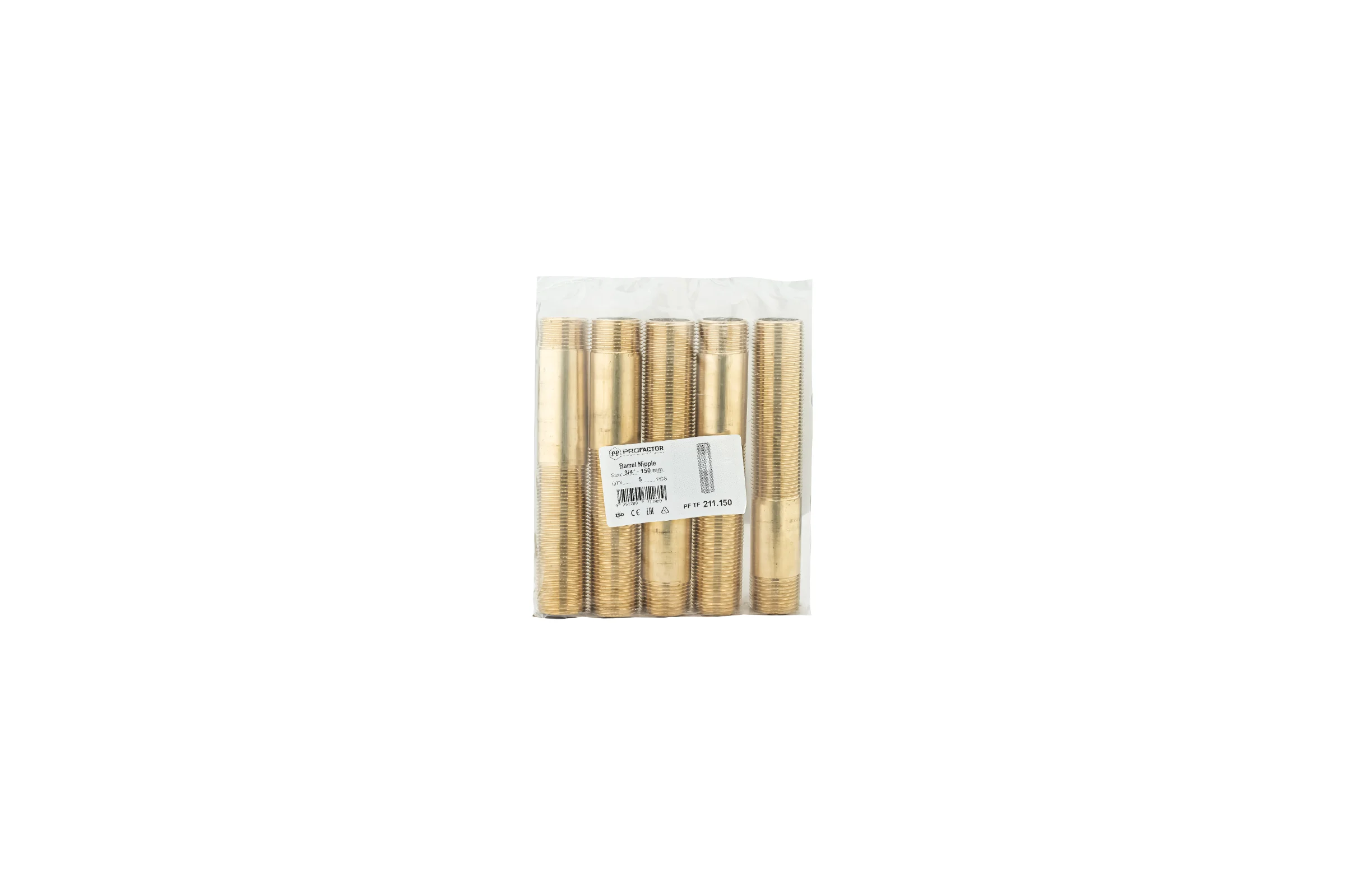 Сгон латунный PROFACTOR 3/4 х 150мм PF TF 211.150