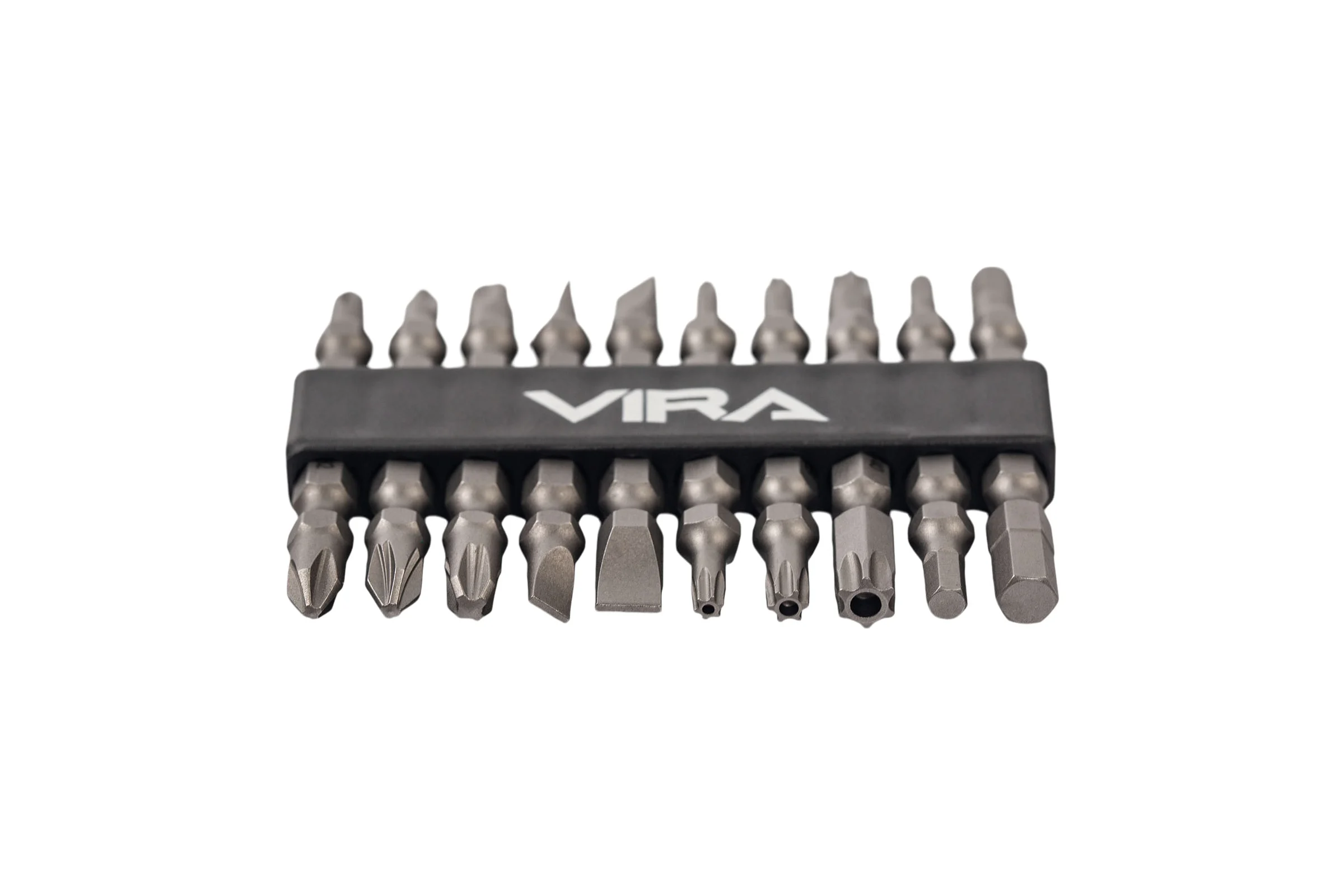Набор бит для шуруповерта магнитные двусторонних VIRA S2 PH PZ SL TORX HEX 10 шт 554197