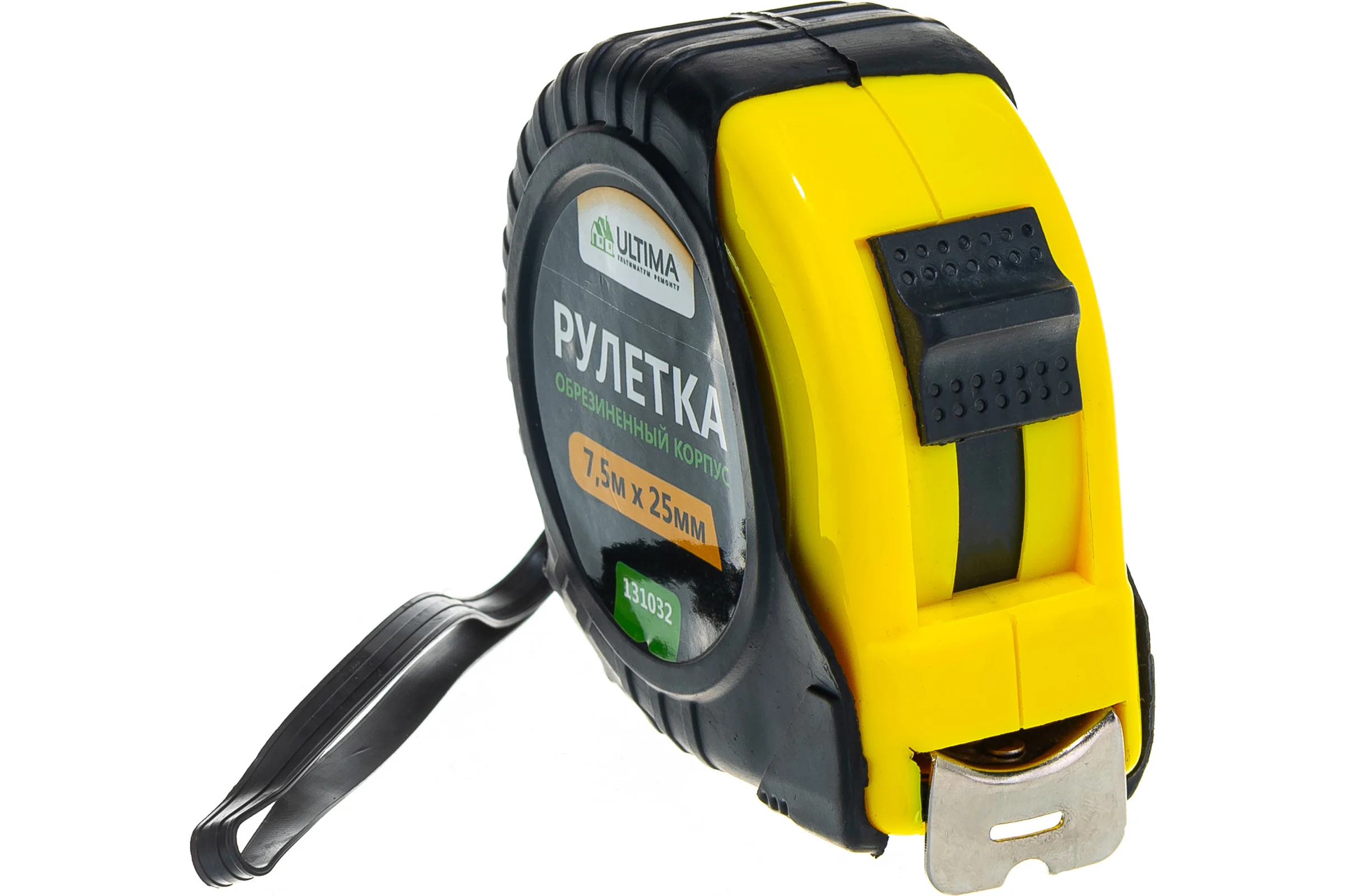 Рулетка Ultima Lite, 7,5мх25мм, обрезиненный пластиковый корпус, 131032