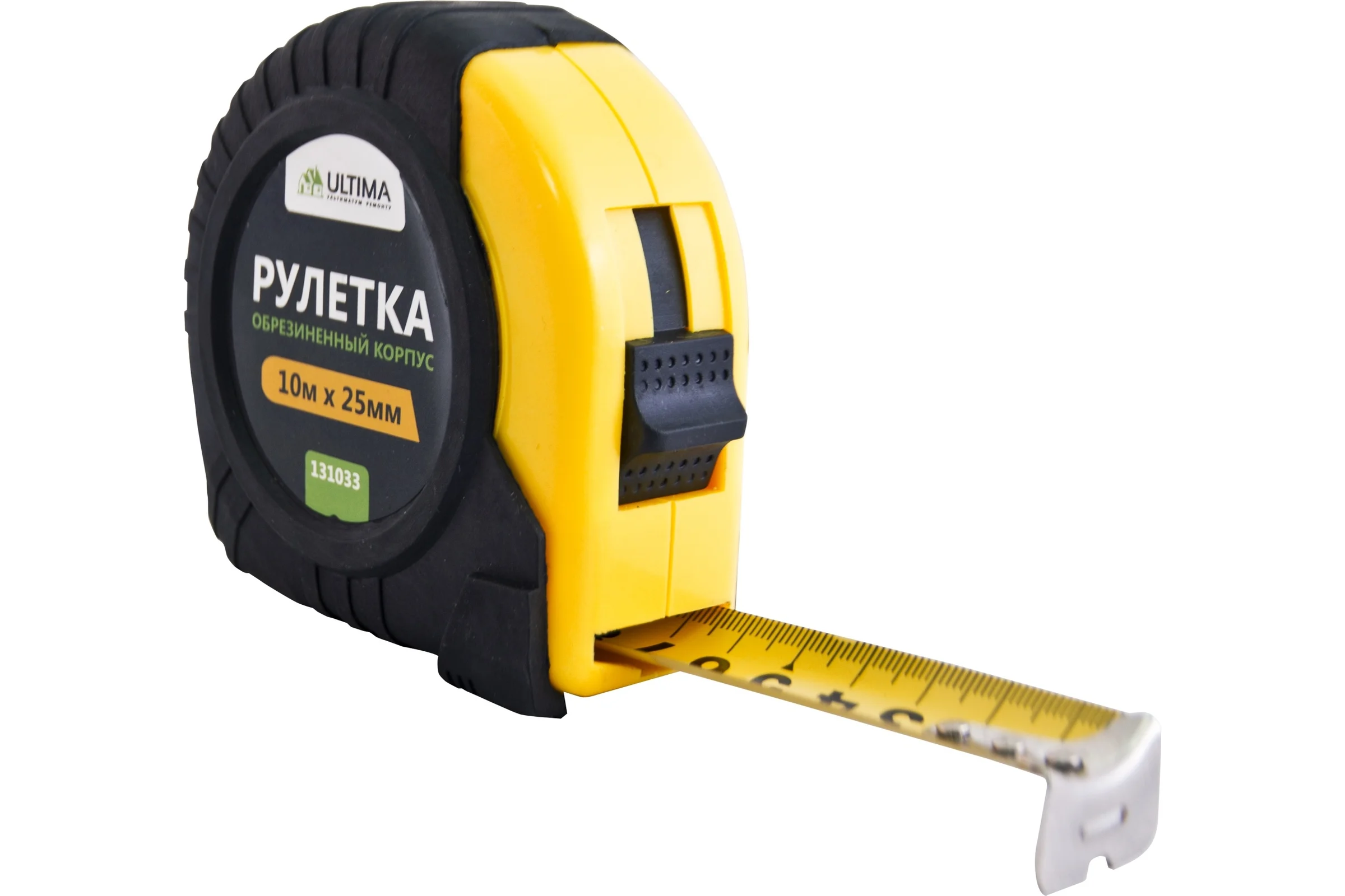 Рулетка Ultima Lite, 10мх25мм, обрезиненный пластиковый корпус, 131033