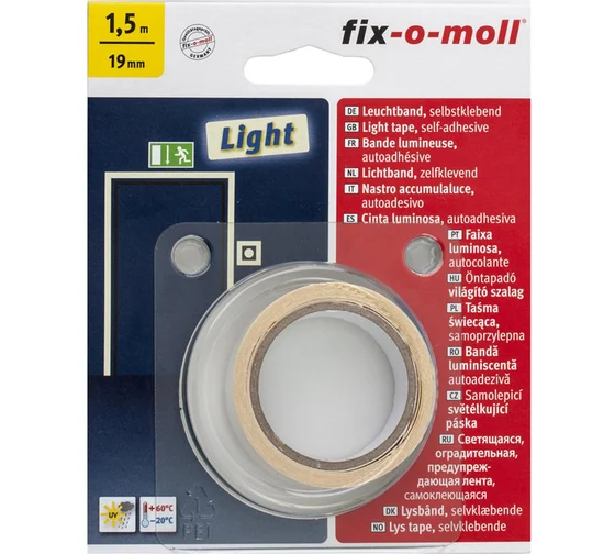 Флуоресцентная самоклеящаяся лента Стройбат fix o moll 19 мм, 1.5 м 246940