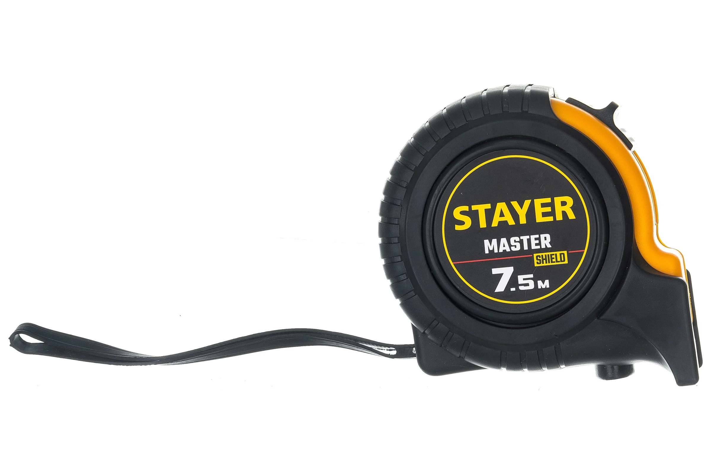 Рулетка Stayer MASTER 7,5м / 25мм в ударостойком обрезиненном корпусе 34025-07_z01