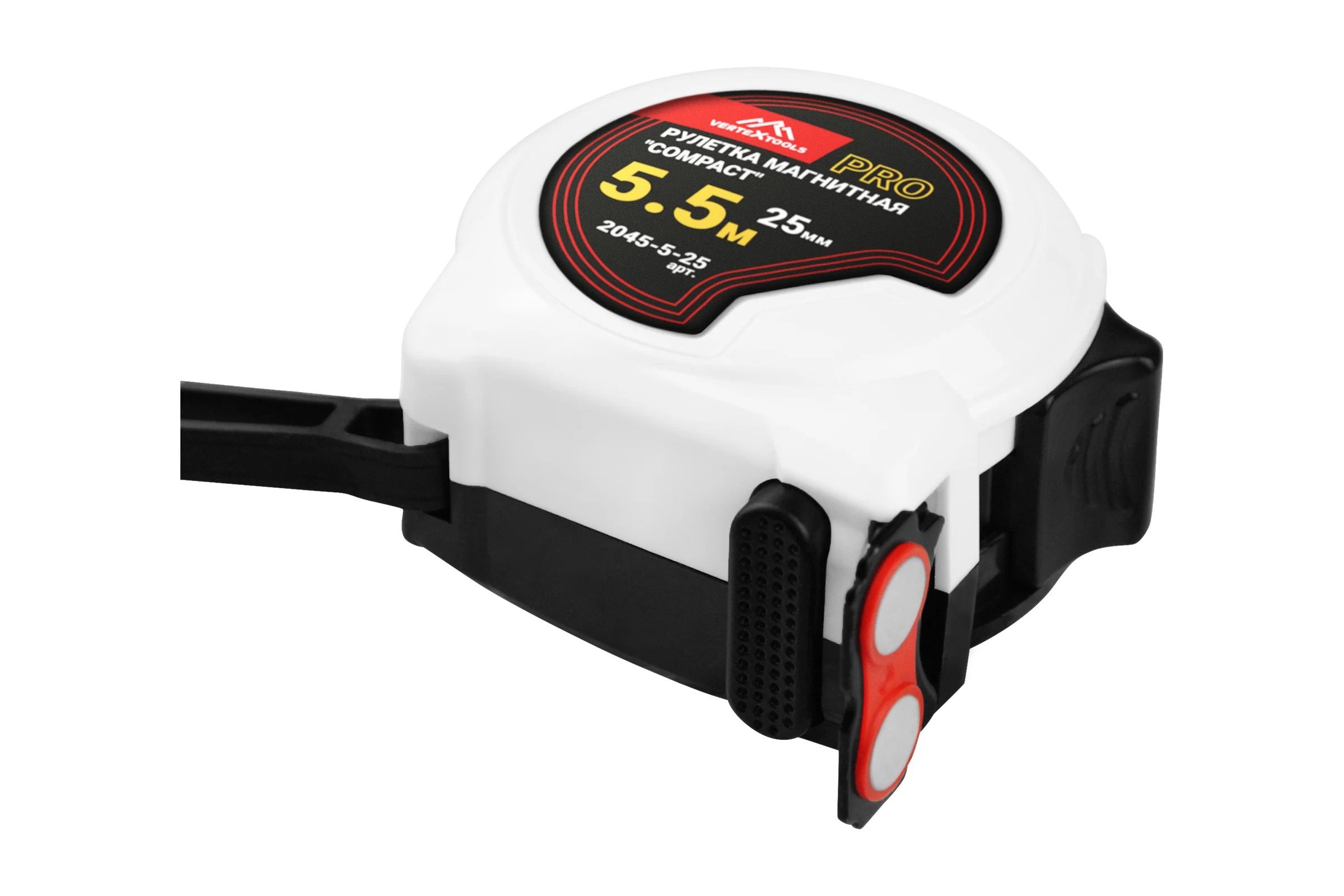Рулетка магнитная vertextools "COMPACT" 5.5x25 мм 2045-5-25