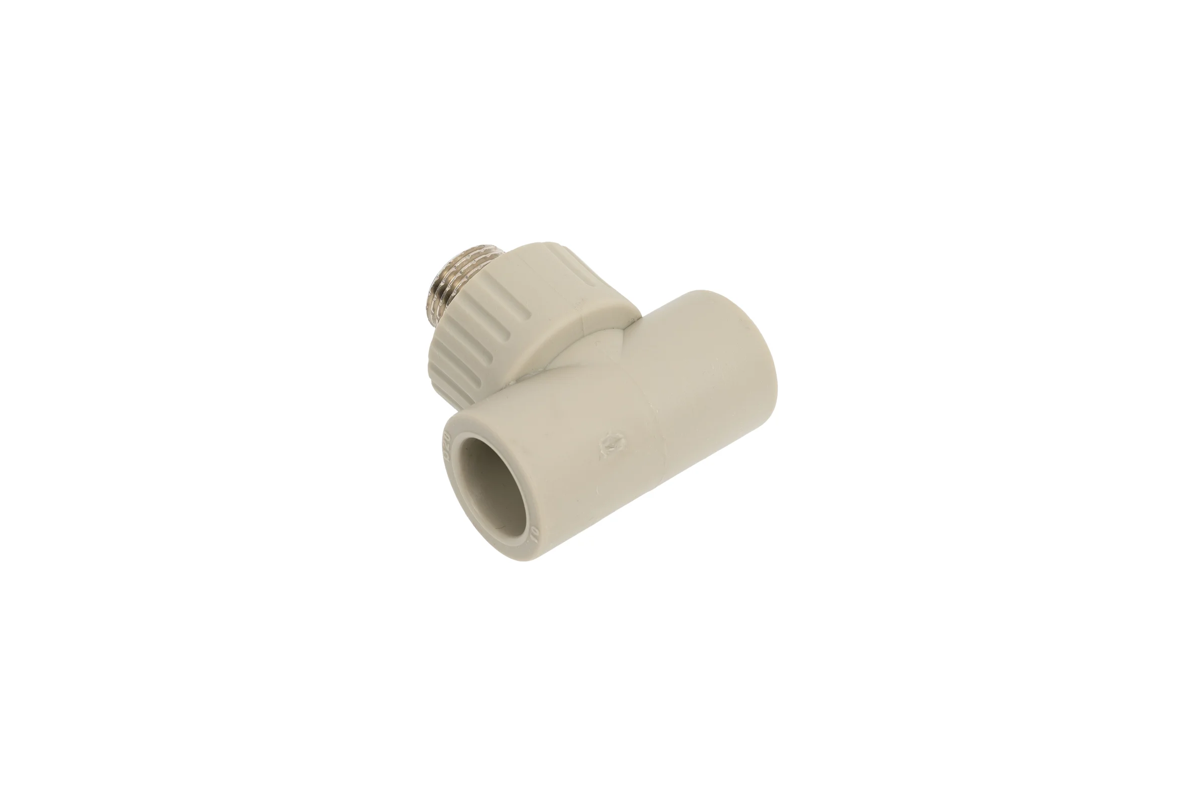 Тройник RTP PN25 комбинированный, наружная резьба D20х1/2", серая 10995