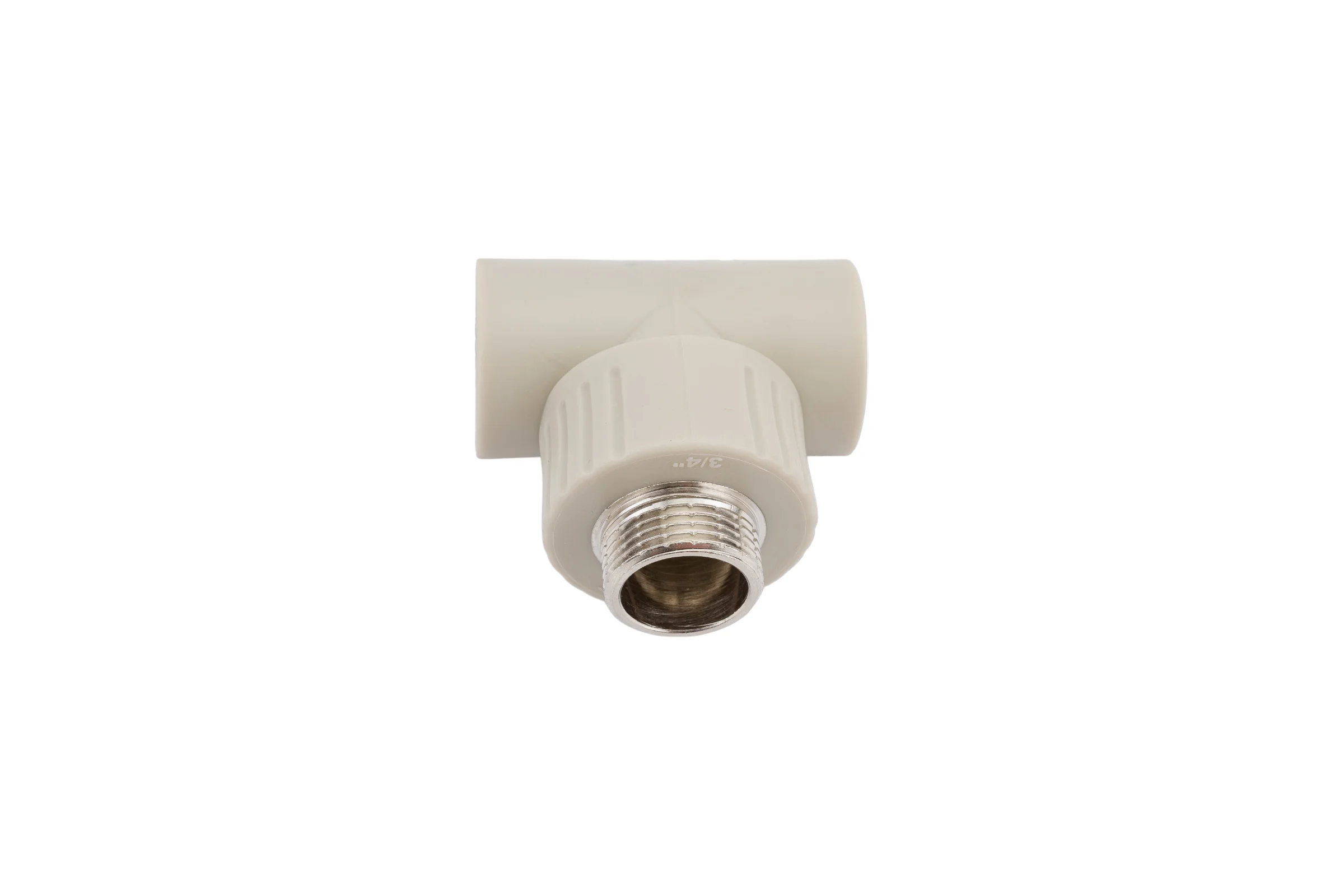 Тройник RTP PN25 комбинированный, наружная резьба D25х3/4 мм, серая 10998