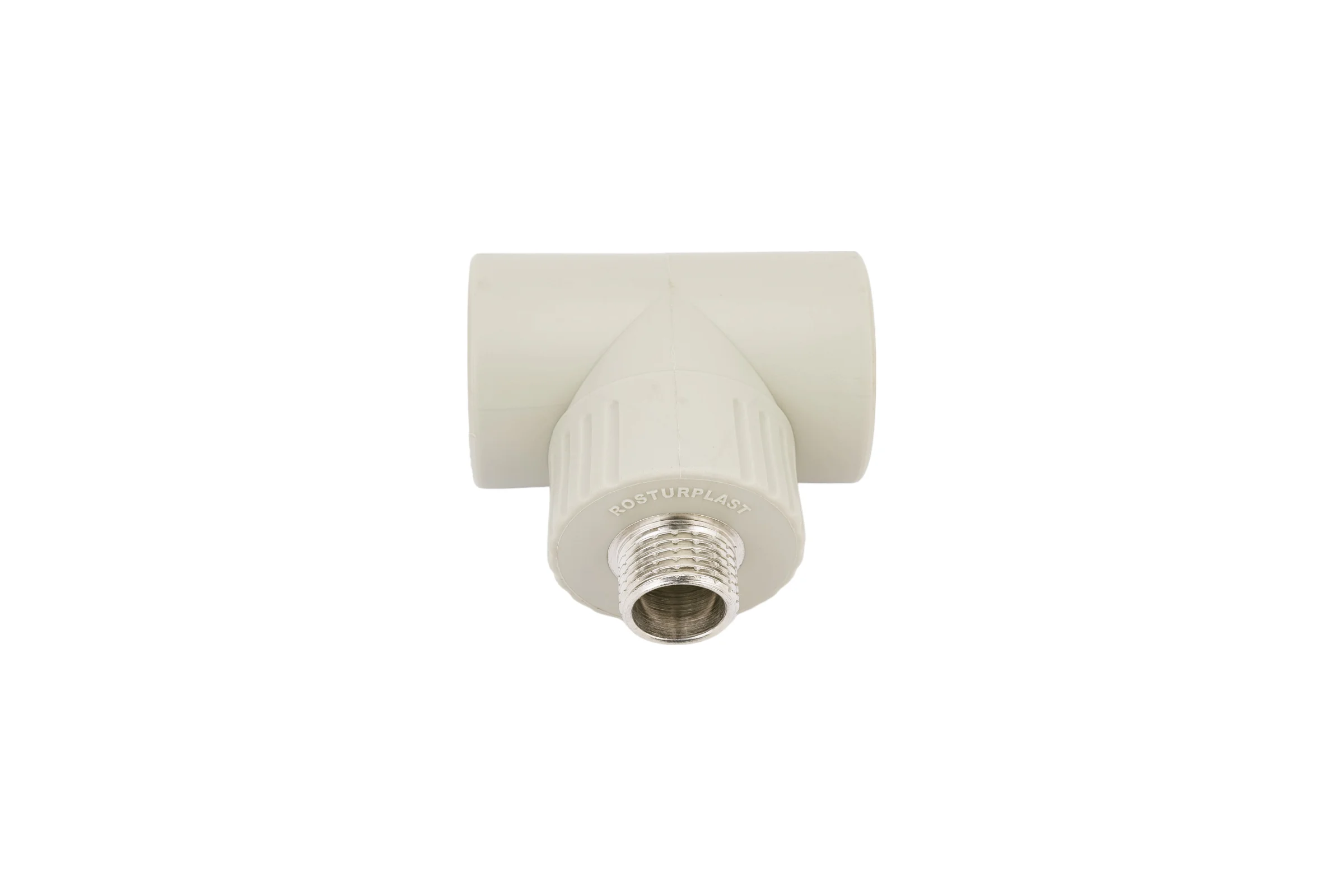 Тройник RTP комбинированный, наружная резьба PN25 D32х1/2", серая 11000