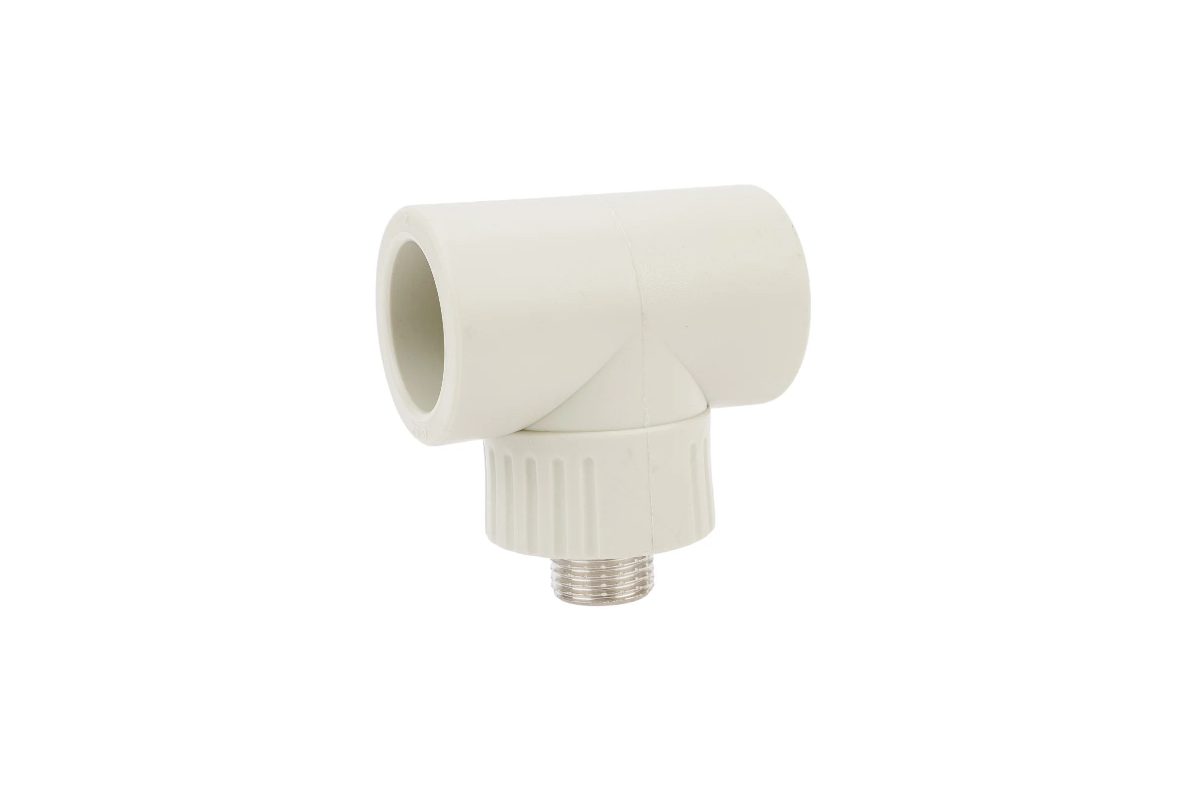 Тройник RTP комбинированный, наружная резьба PN25 D32х1/2", серая 11000
