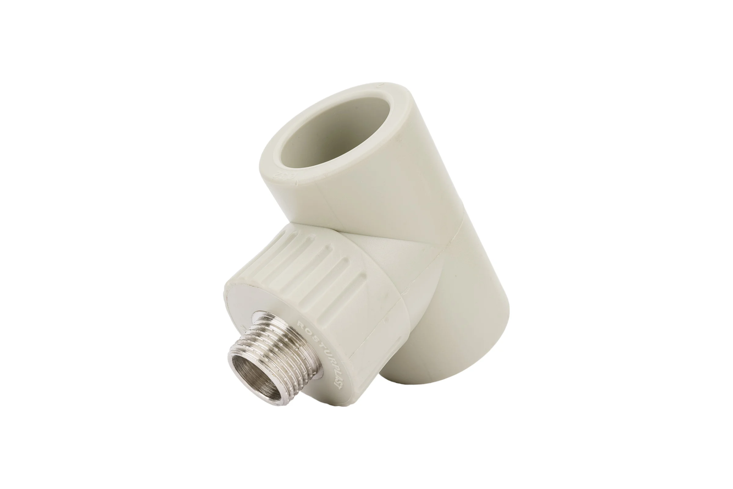 Тройник RTP комбинированный, наружная резьба PN25 D32х1/2", серая 11000