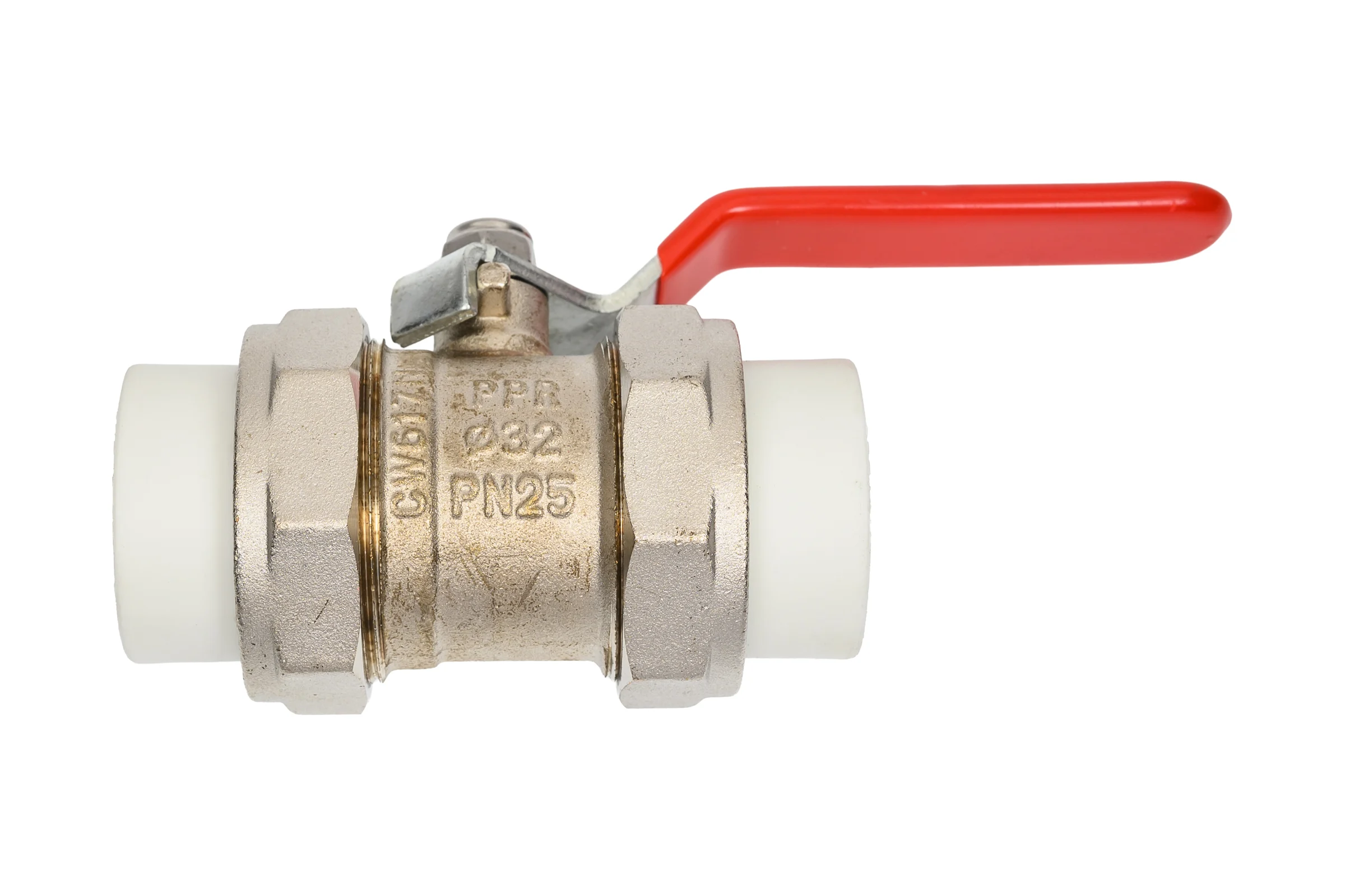 Кран латунный VALTEC с PPR муфтами, 32 мм VTp.745.0.032