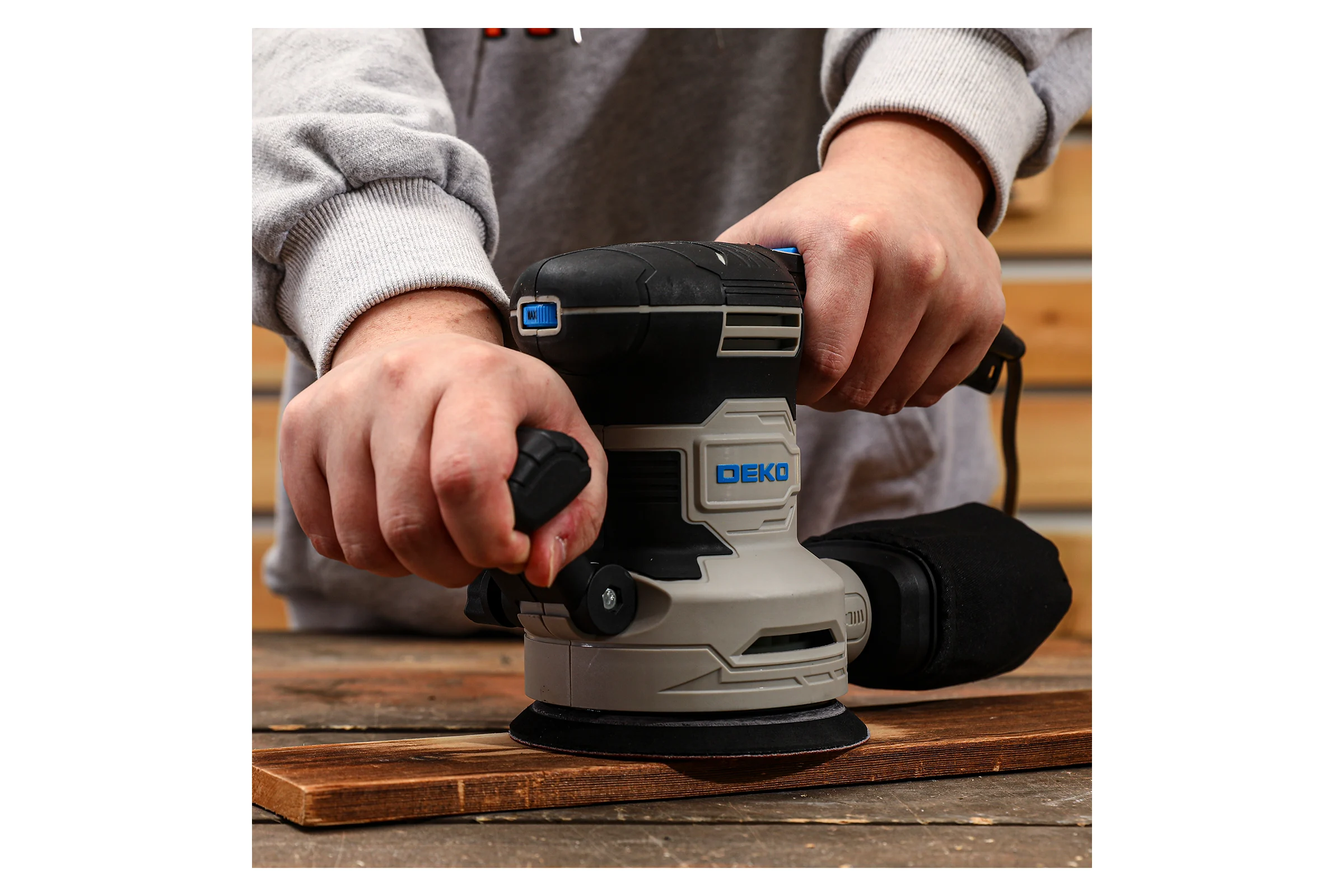 Шлифмашина эксцентриковая сетевая DEKO DKG600, 600 Вт, 125/150 мм 084-1059