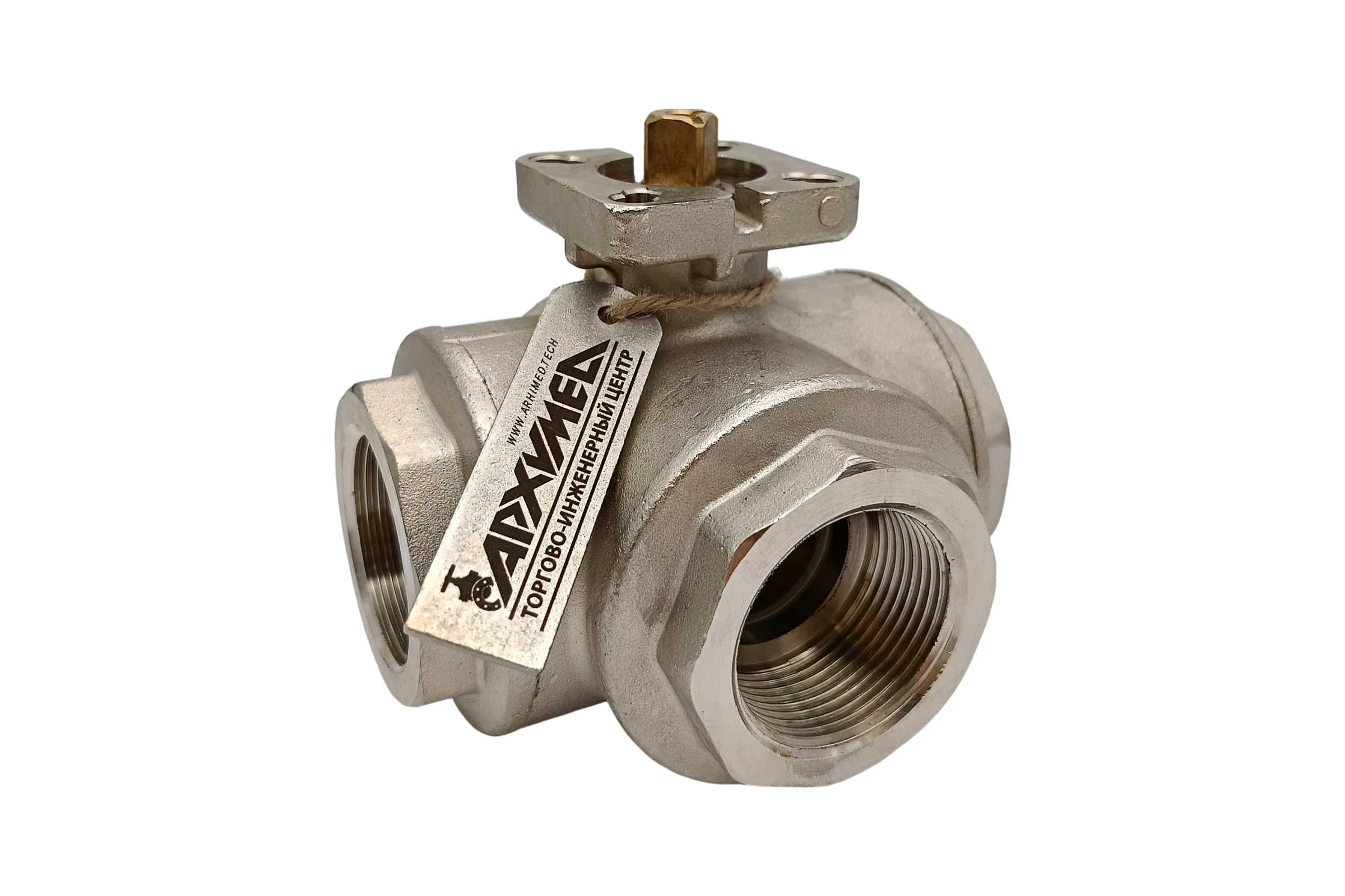 Кран шаровой Архимед L-порт, ENOLGAS BALL-O-MATIC S1071N37-DN32-PN40