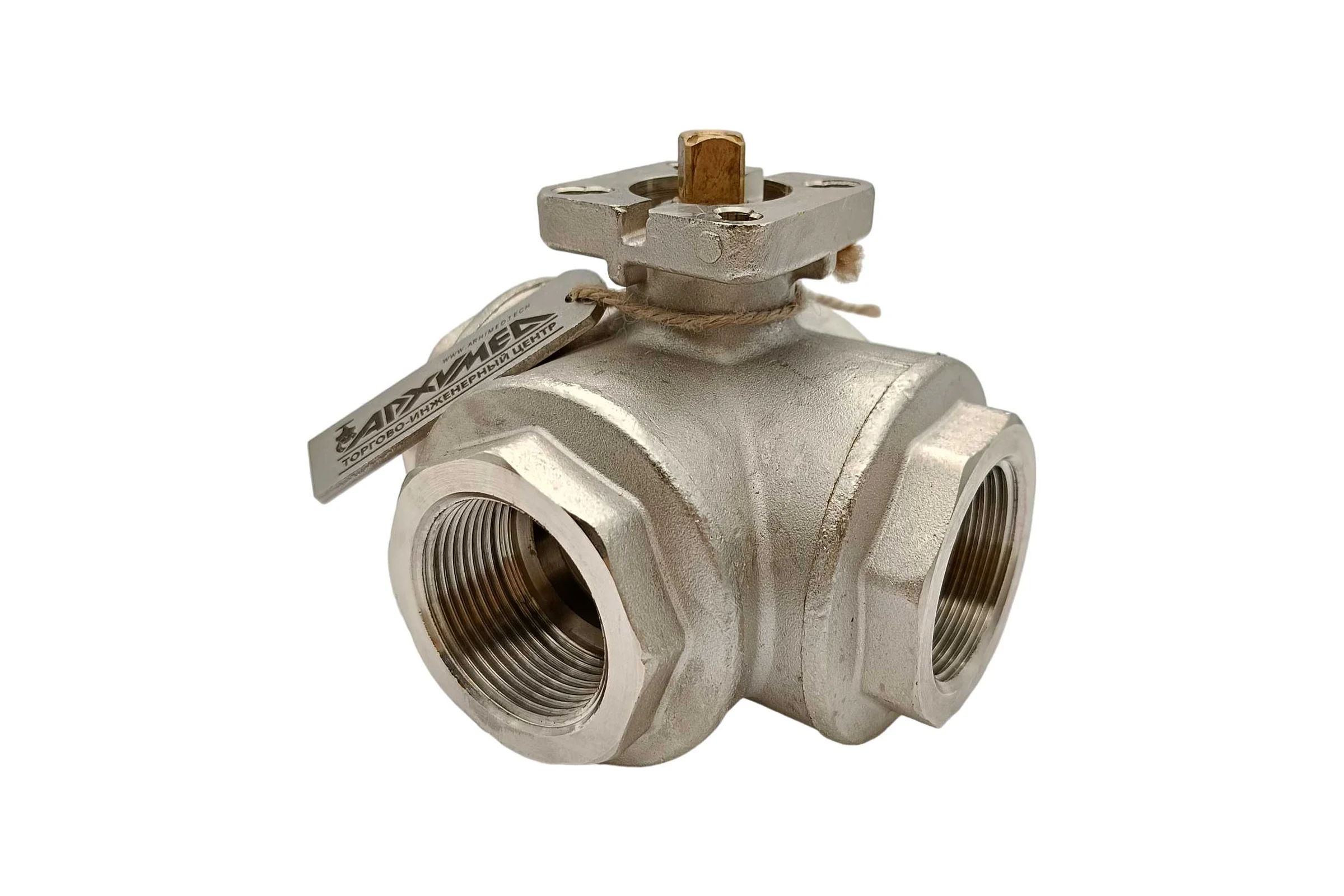 Кран шаровой Архимед L-порт, ENOLGAS BALL-O-MATIC S1071N37-DN32-PN40