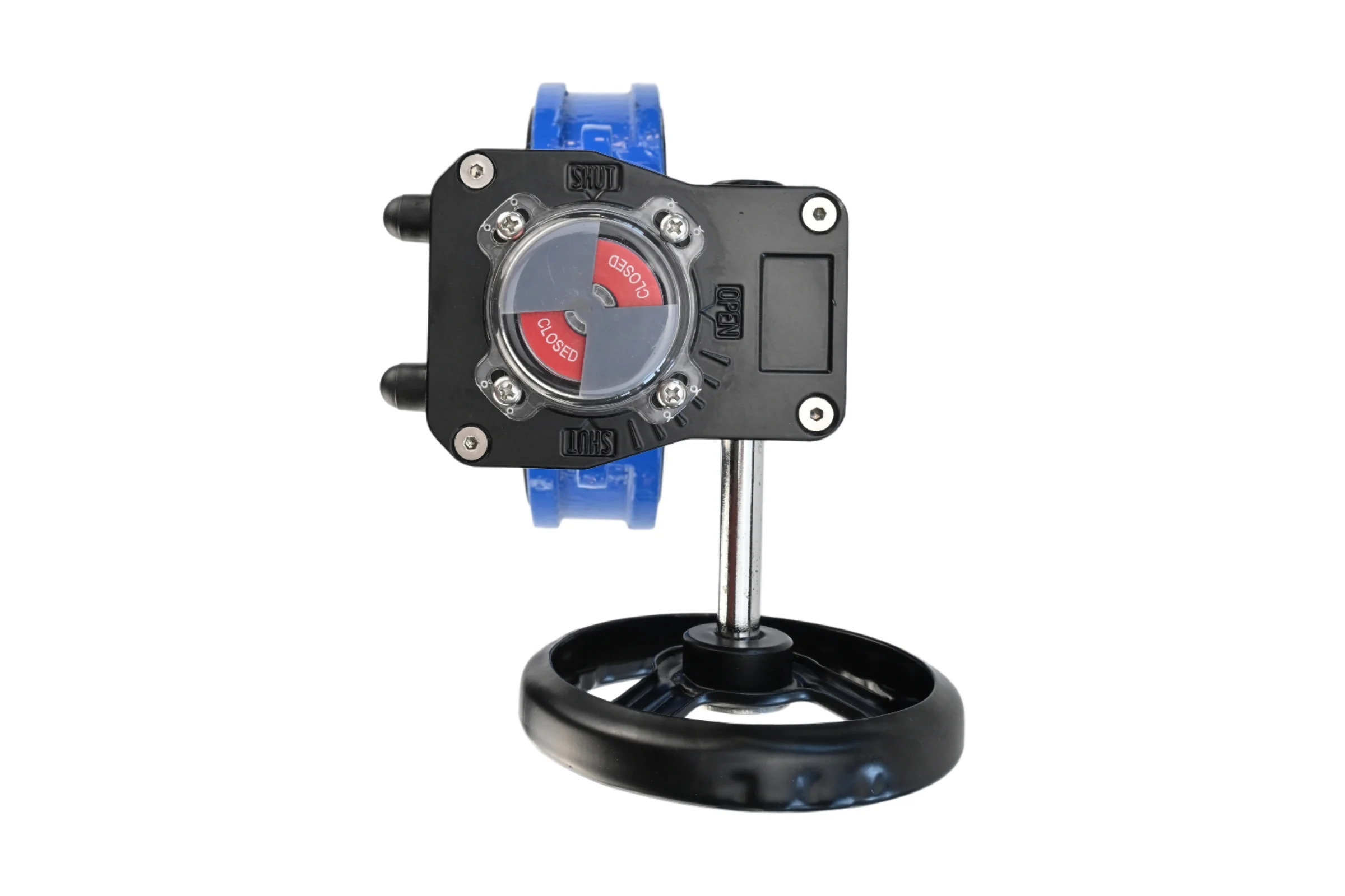 Дисковый поворотный затвор DN.ru GGG50-316L-EPDM Ду100 Ру16 с редуктором HGB-1 D050-12998