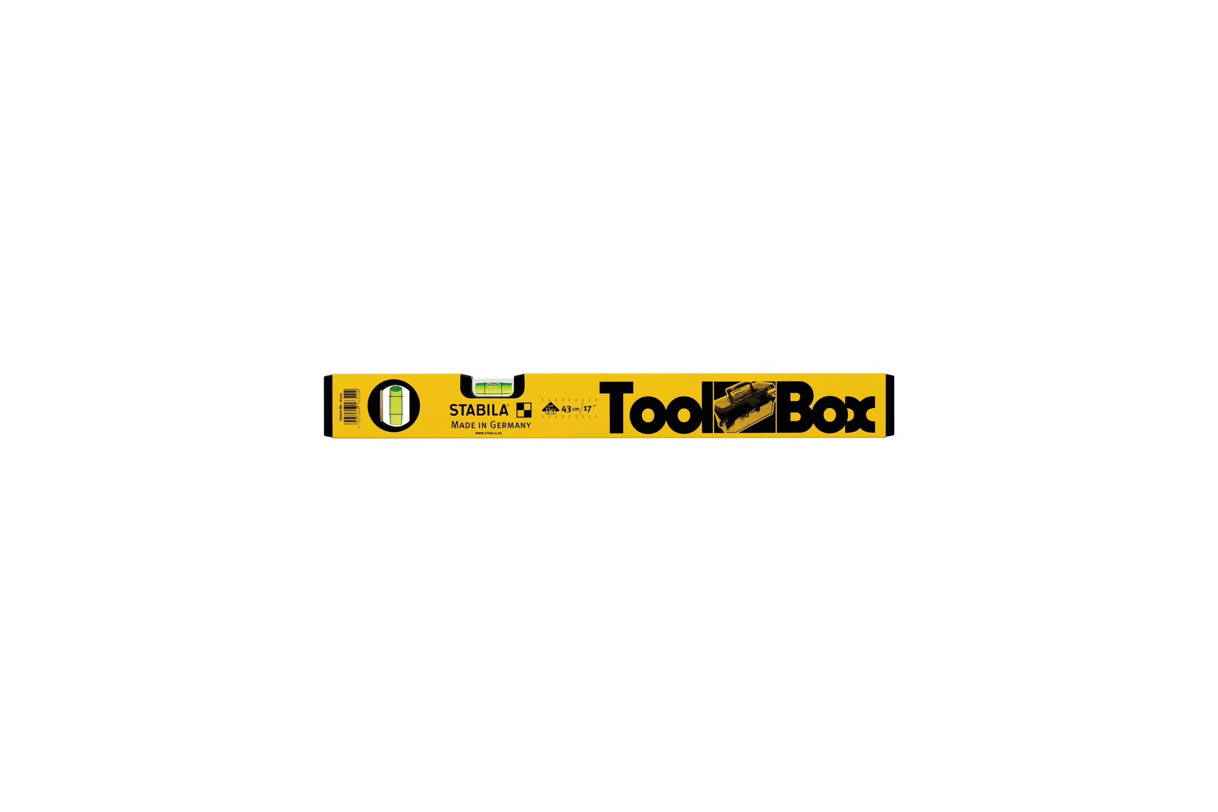 Уровень STABILA тип 70 Toolbox, 430мм, 2 глазка, точность 0,5мм/м, для комплектования ящиков с инструментами 16320