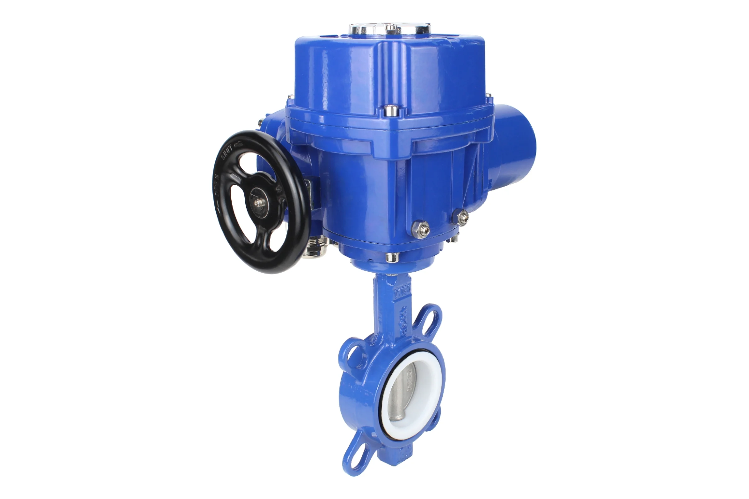 Затвор DN.ru WCB-316L-PTFE Ду250 Ру16 с электроприводом QT-W (M)-060 380В D050-12697
