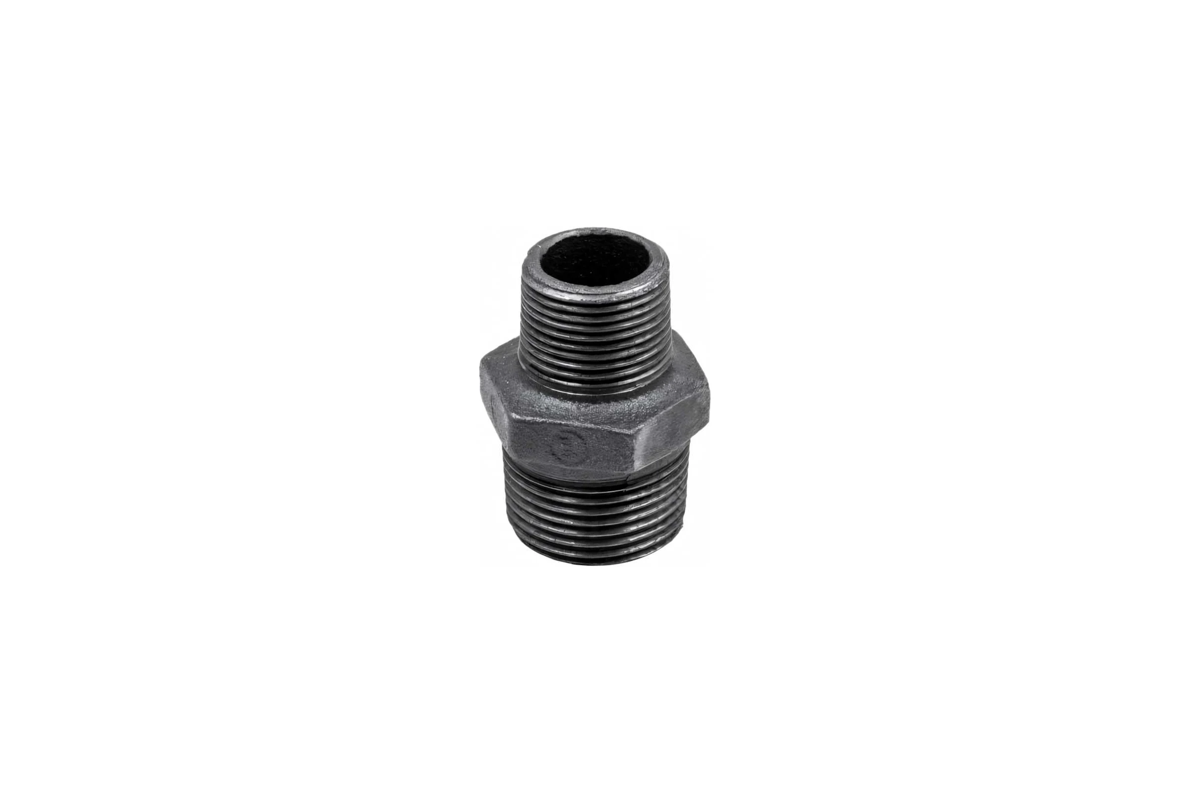 Ниппель редукционный AV Engineering 1 1/2" х 1 1/4" нар.-нар., чугун черный AVEC501112114