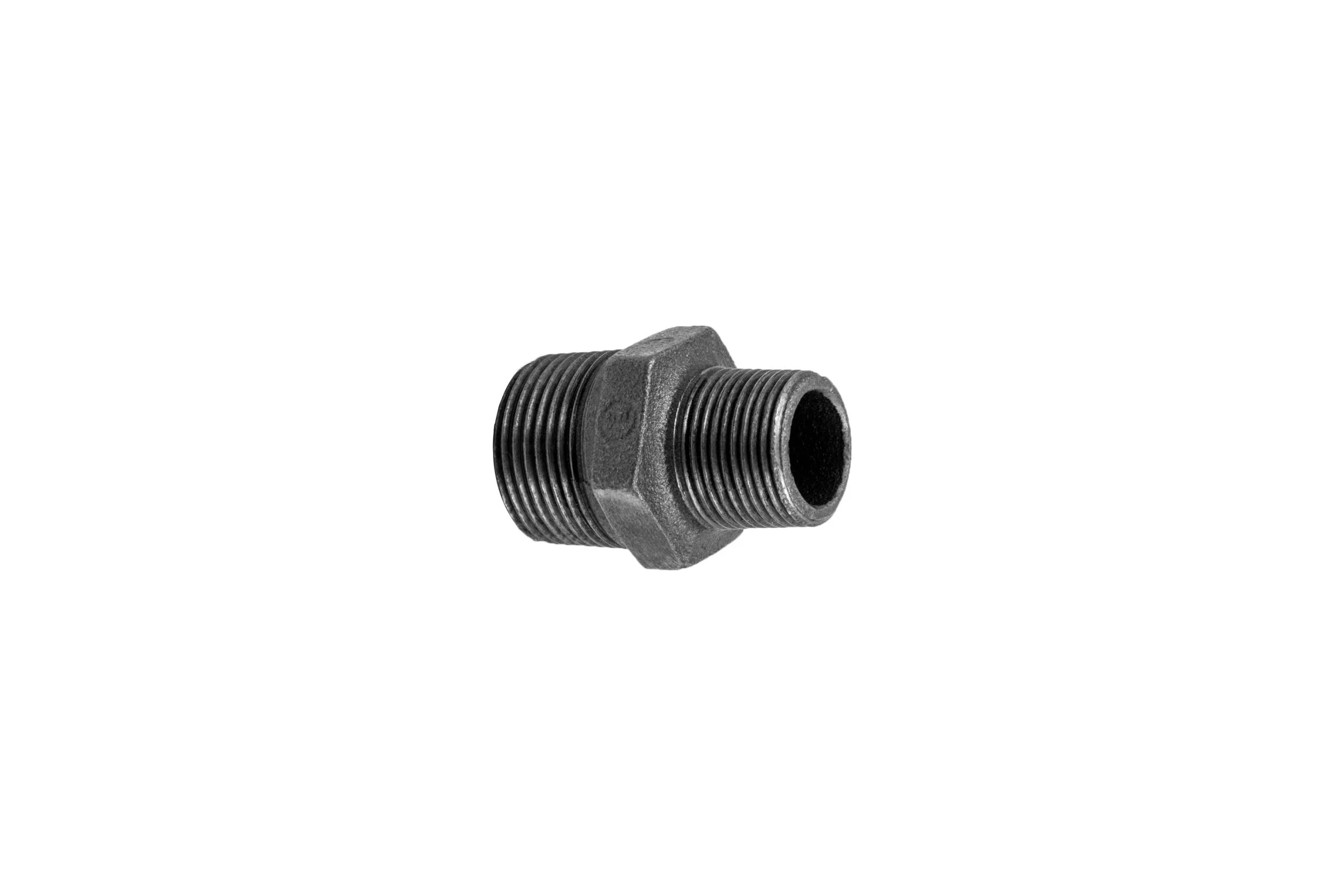 Ниппель редукционный AV Engineering 1 1/2" х 1 1/4" нар.-нар., чугун черный AVEC501112114
