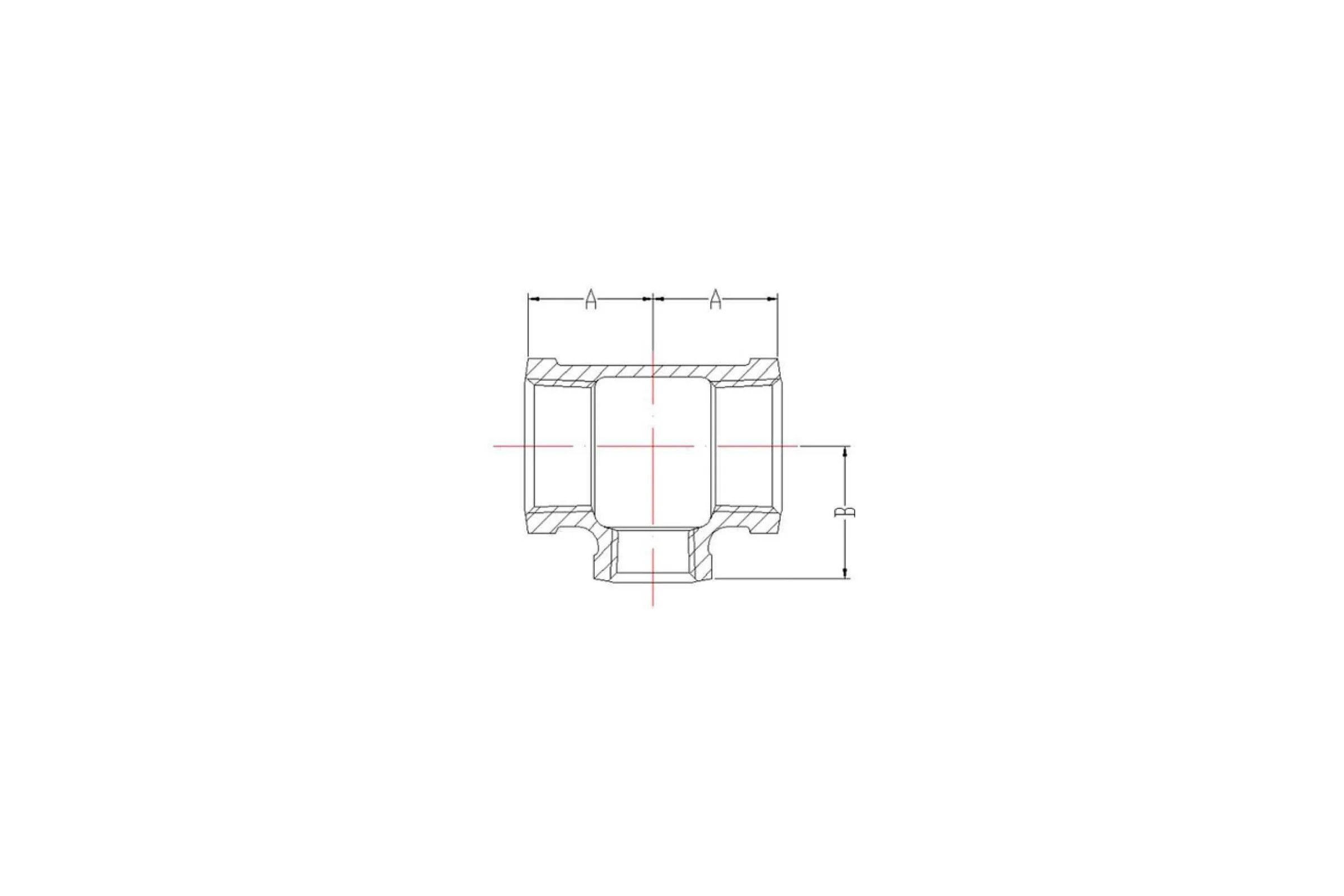Тройник редукционный AV Engineering 1 1/2" х 1/2", чугун черный AVEC431011212