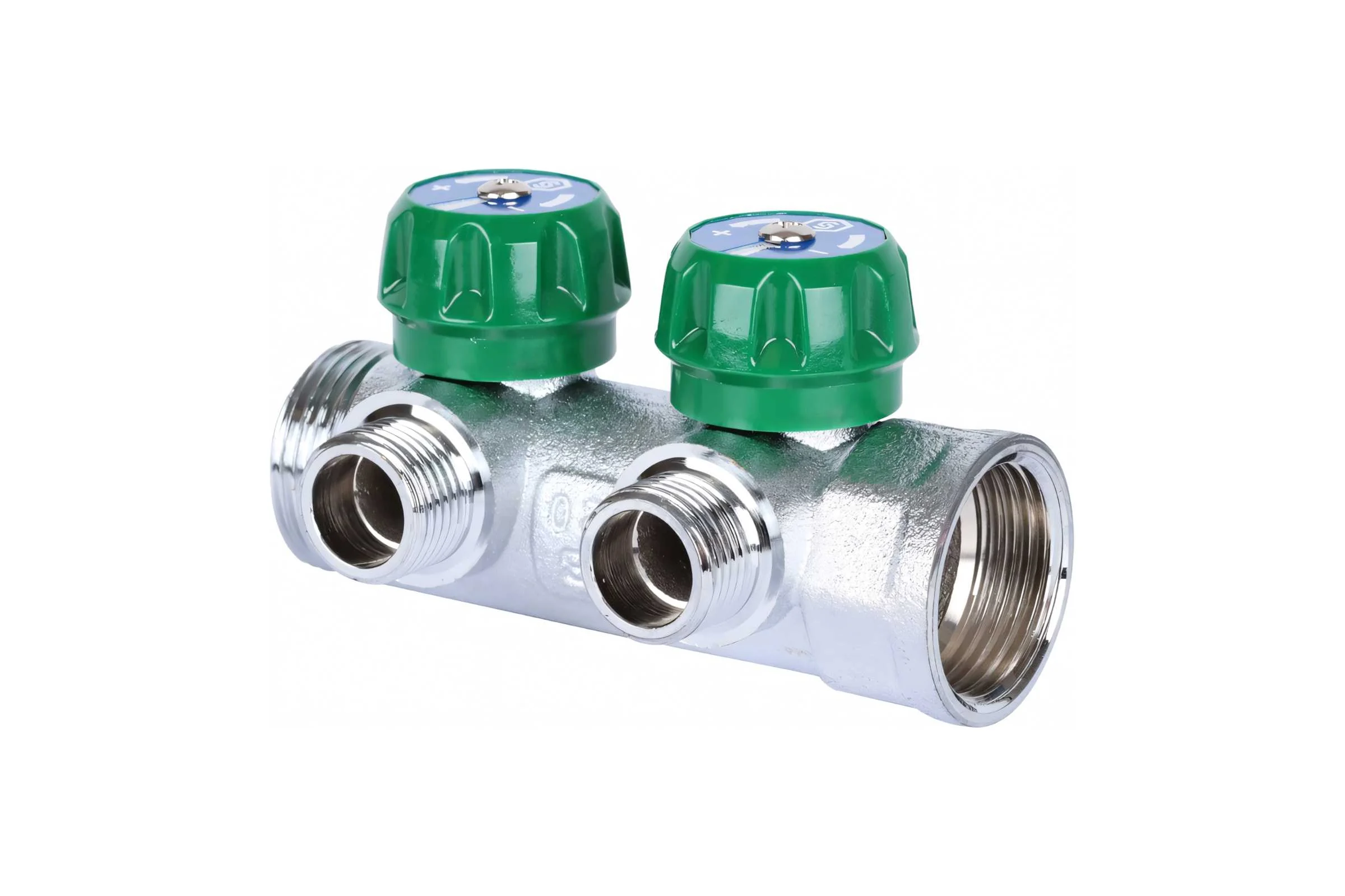 Регулирующий коллектор STOUT 1", 2 отвода 1/2", плоское уплотнение SMB-6849-011202 RG008UJF2PTLGU