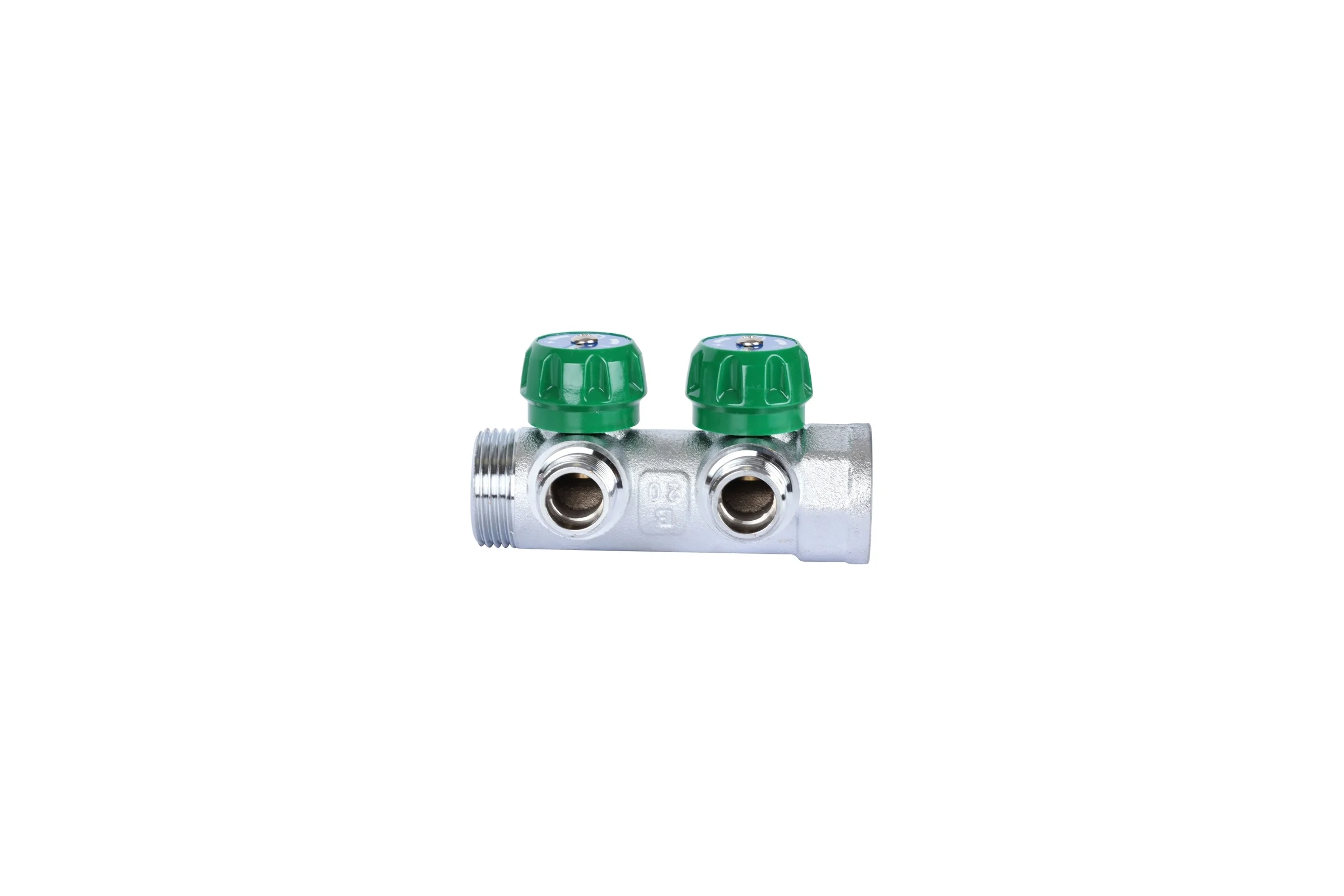 Регулирующий коллектор STOUT 1", 2 отвода 1/2", плоское уплотнение SMB-6849-011202 RG008UJF2PTLGU