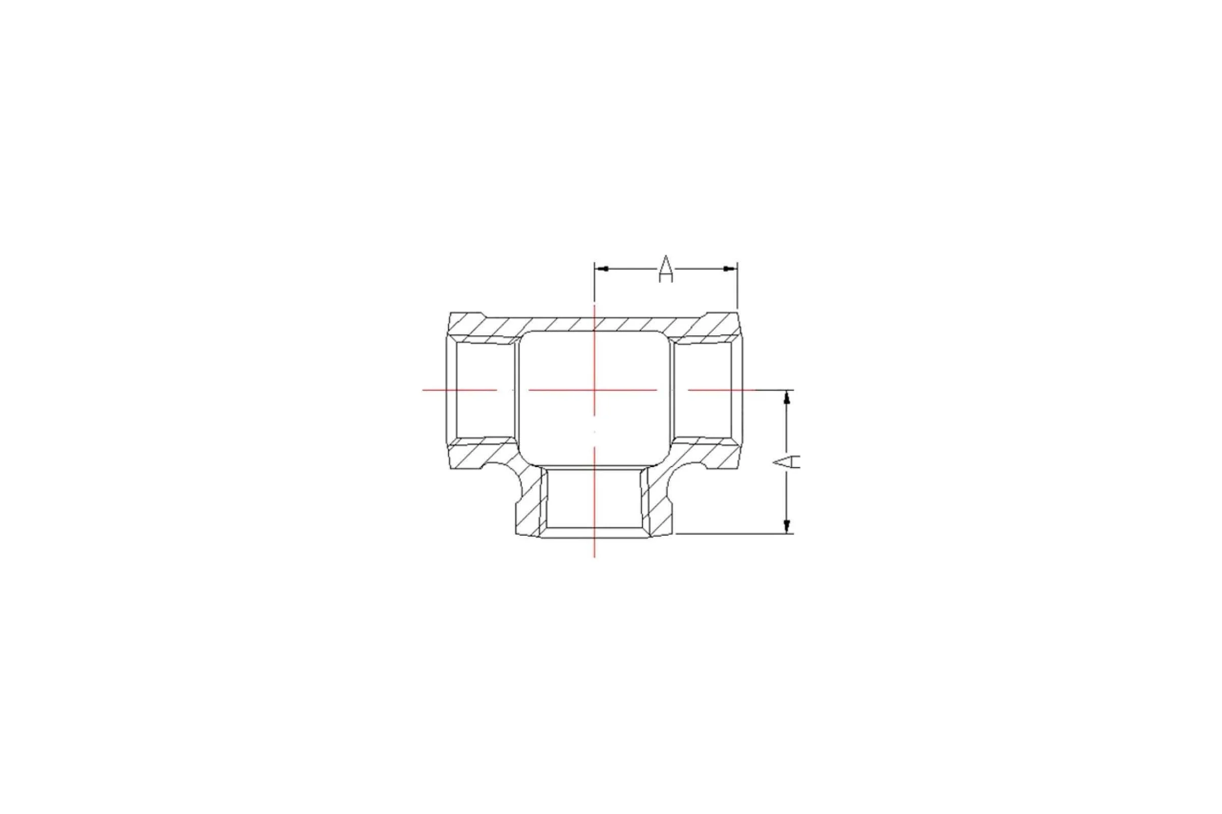 Тройник AV Engineering 3/4", чугун черный AVEC421000034