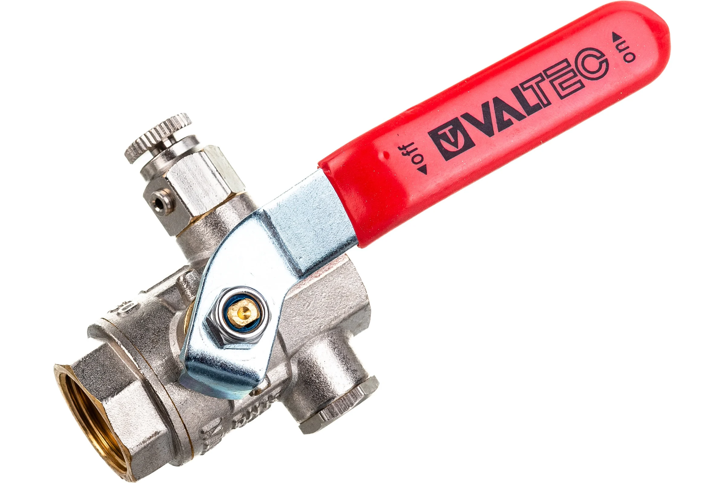 Комплект Valtec _8 VI7 Кран шар. BASE с дренажом и воздухоотводчиком 1/2 вн.-вн. VT.245.N.04 2 штуки VT.VI7.K8.245.2