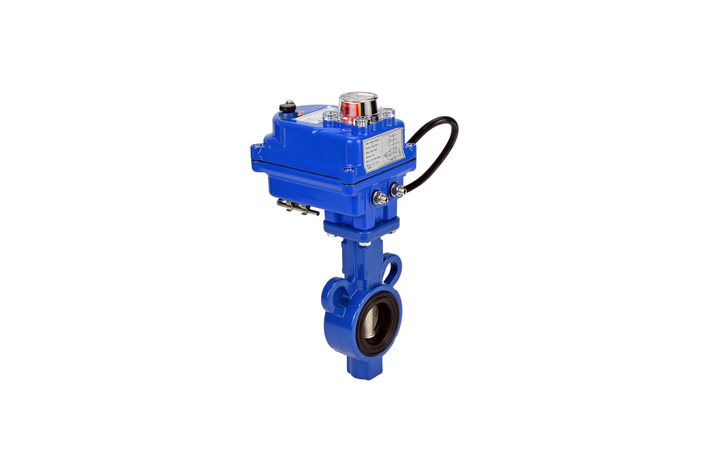 Затвор дисковый DN.ru AL-316L-EPDM-2W-Fb-ISO-H Ду25/32 электропривод 003 blue 24В D050-11935