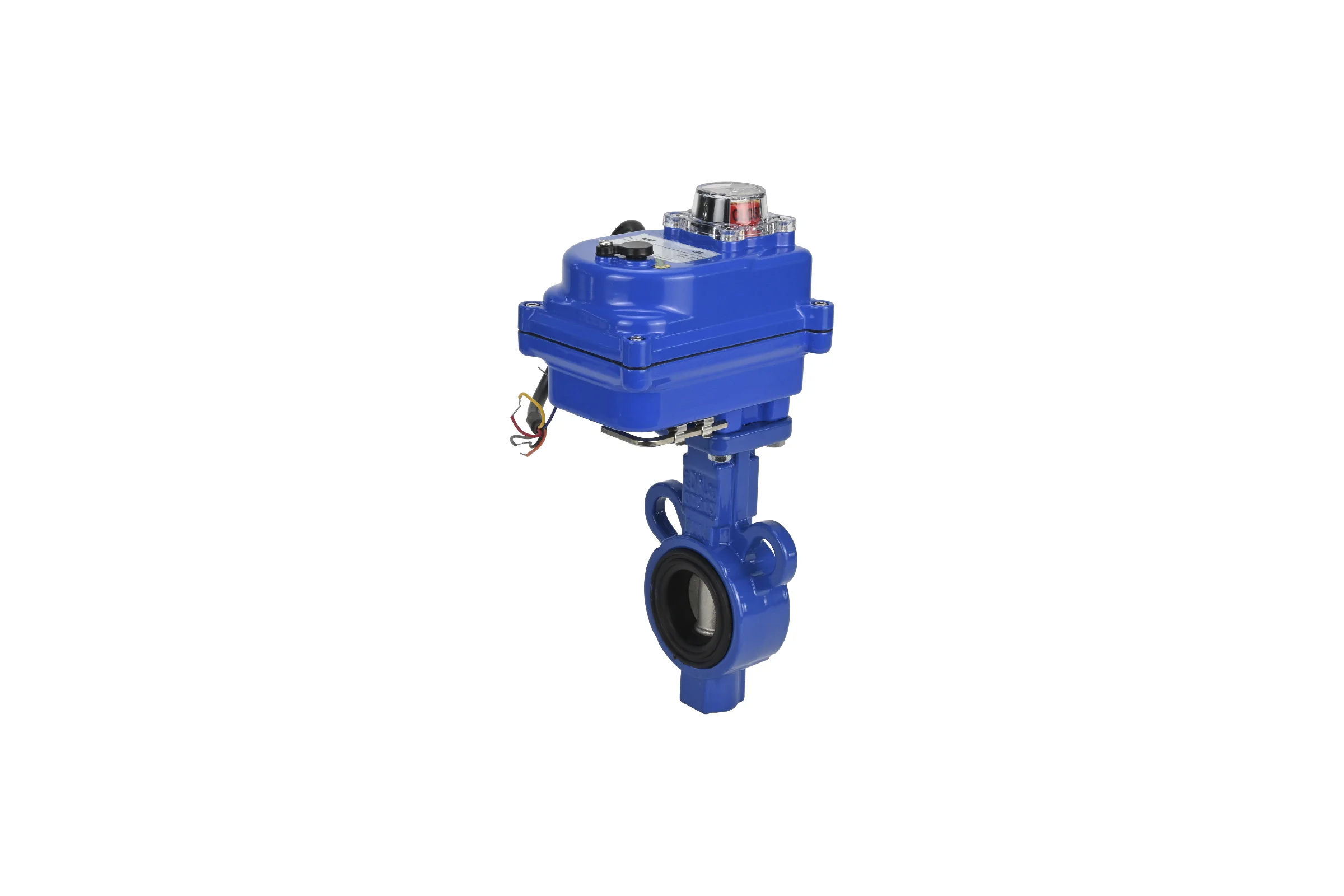 Затвор дисковый DN.ru AL-316L-EPDM-2W-Fb-ISO-H Ду25/32 электропривод 003 blue 24В D050-11935