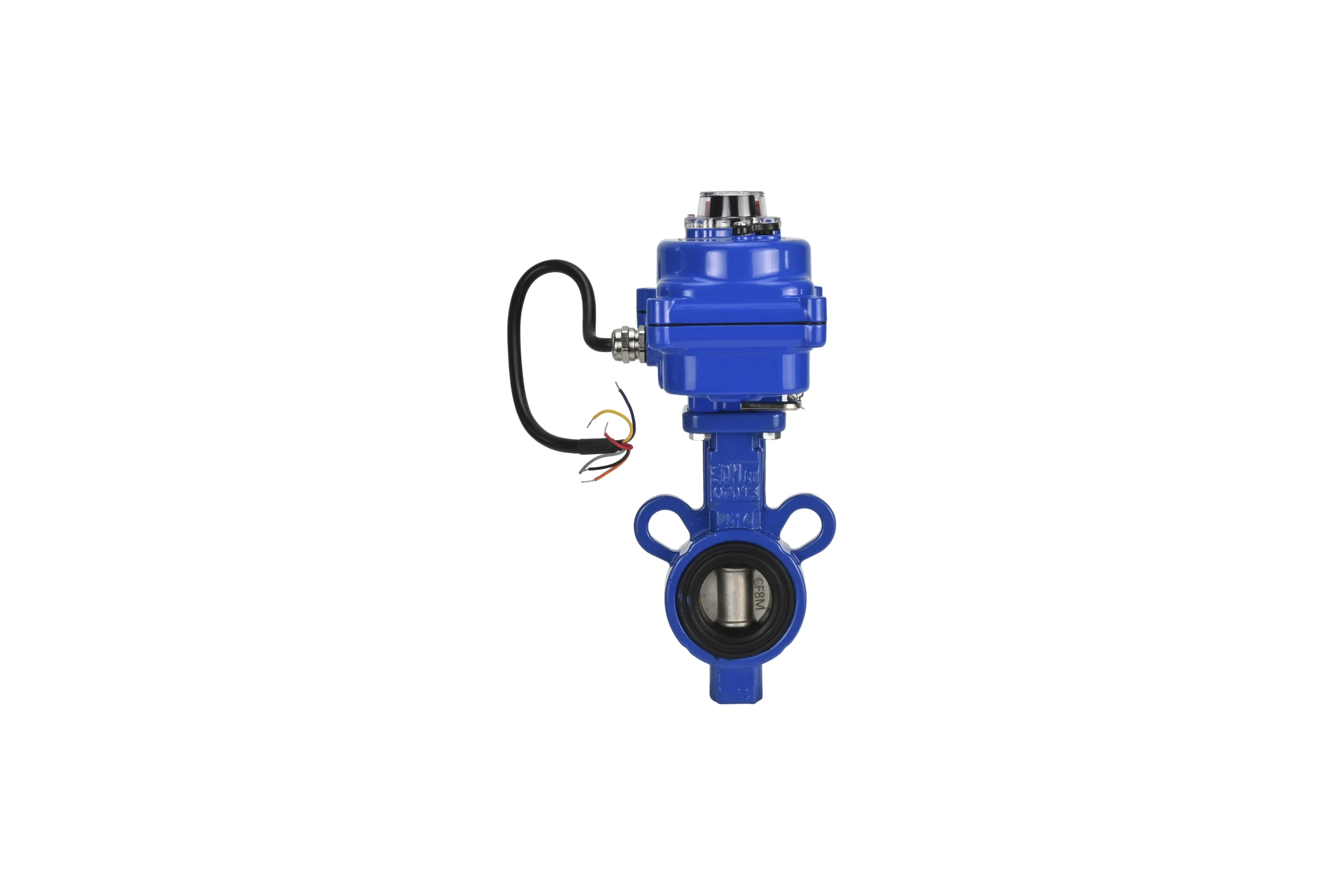 Затвор дисковый DN.ru AL-316L-EPDM-2W-Fb-ISO-H Ду25/32 электропривод 003 blue 24В D050-11935
