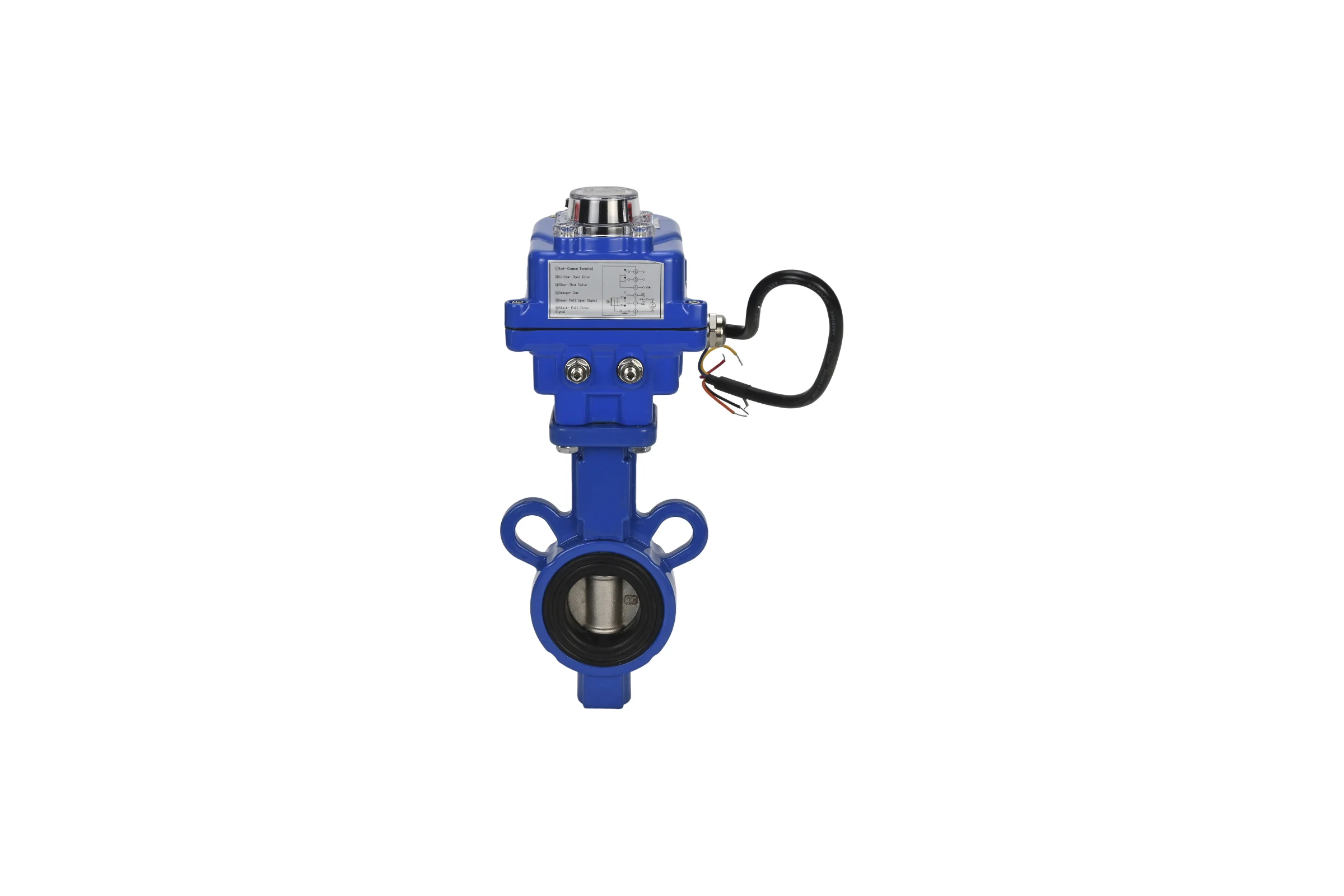 Затвор дисковый DN.ru AL-316L-EPDM-2W-Fb-ISO-H Ду25/32 электропривод 003 blue 24В D050-11935