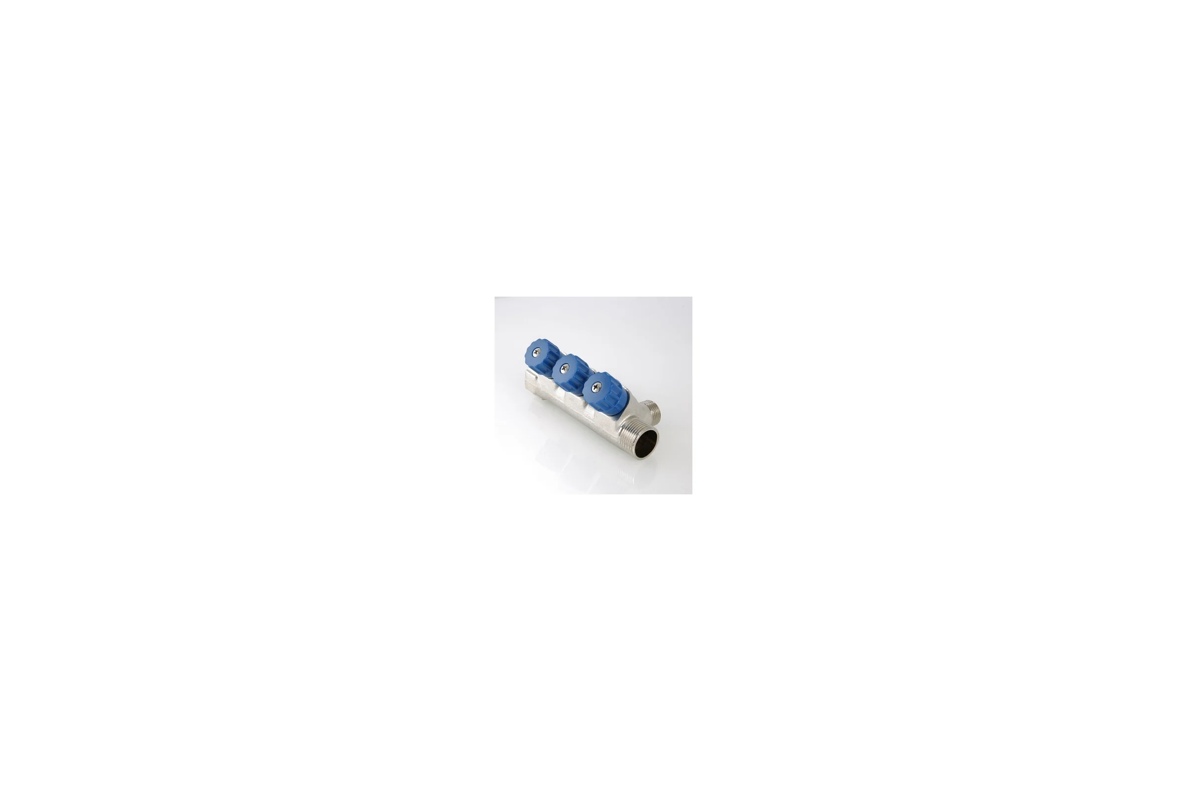 Комплект Valtec _16 VI7 Коллектор с регул. вентилями, 1x3 вых. 1/2 нар. VTc.560.N.0603 + Адаптер д/коллектора /конус-плоскость/ 1/2 VTc.701.N.04 VT.VI7.K16.5600603.701