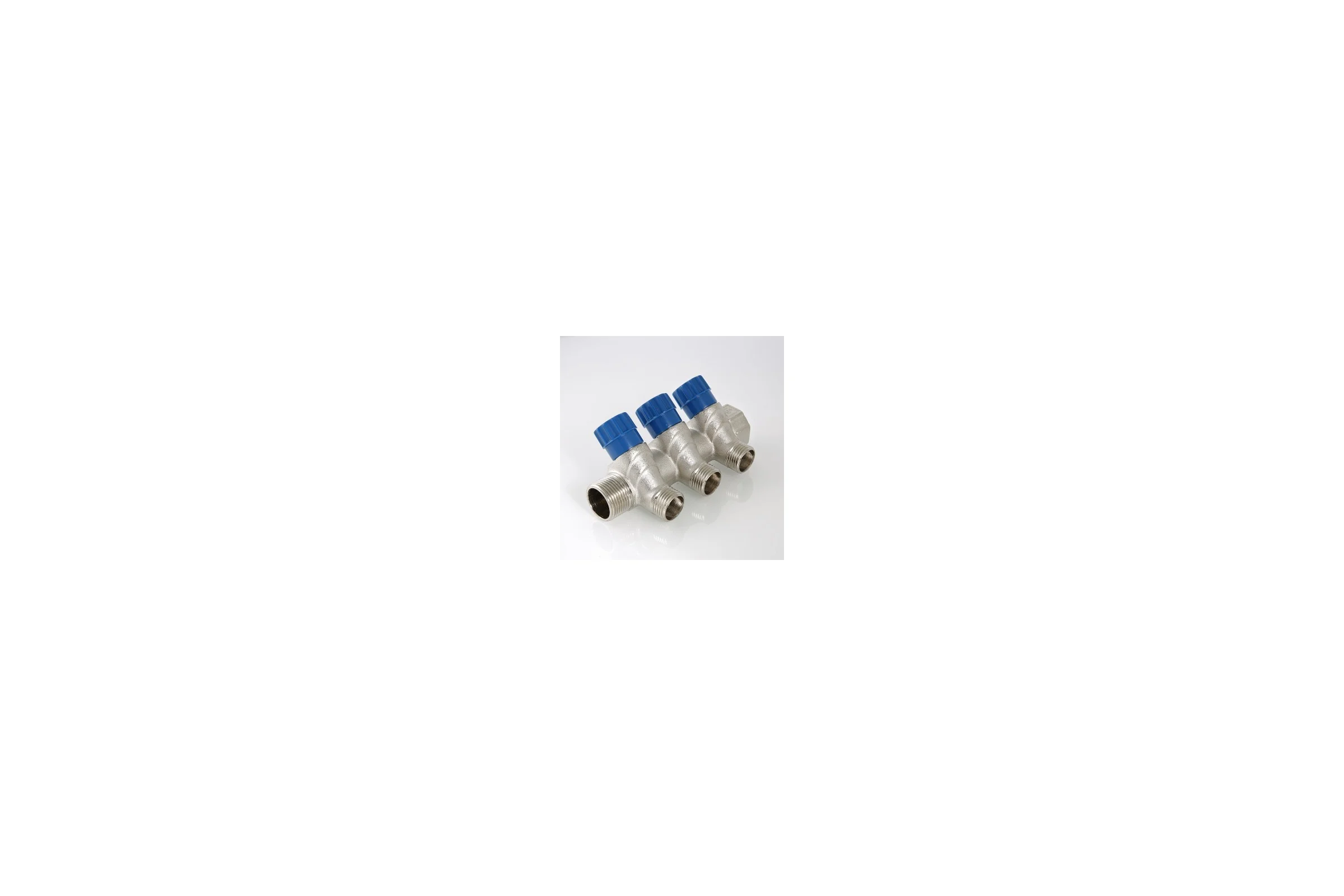 Комплект Valtec _16 VI7 Коллектор с регул. вентилями, 1x3 вых. 1/2 нар. VTc.560.N.0603 + Адаптер д/коллектора /конус-плоскость/ 1/2 VTc.701.N.04 VT.VI7.K16.5600603.701
