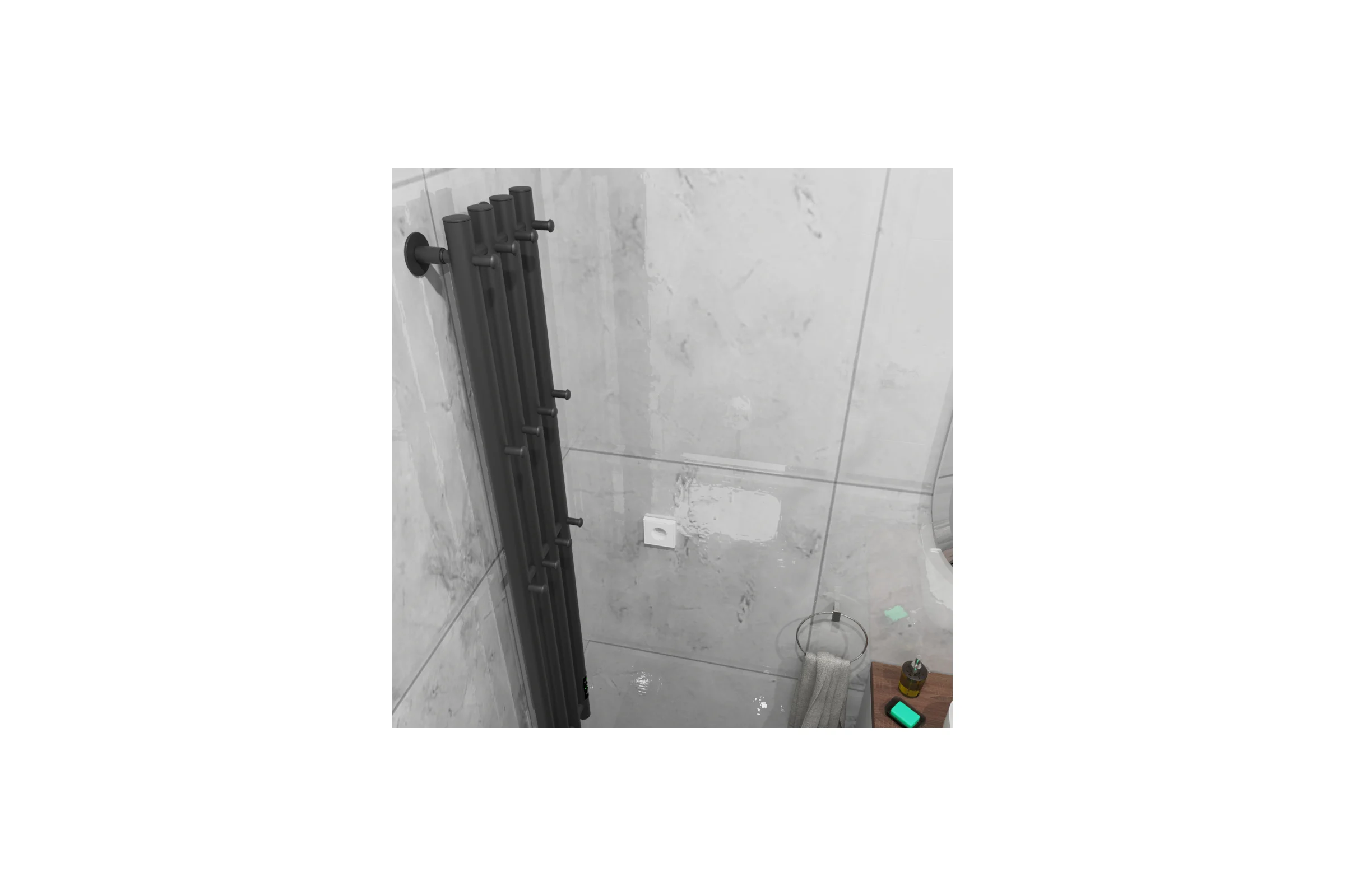 Полотенцесушитель ALTASAN Арго Люкс 120x21, черный муар АргоЛюкс12021ЧМ