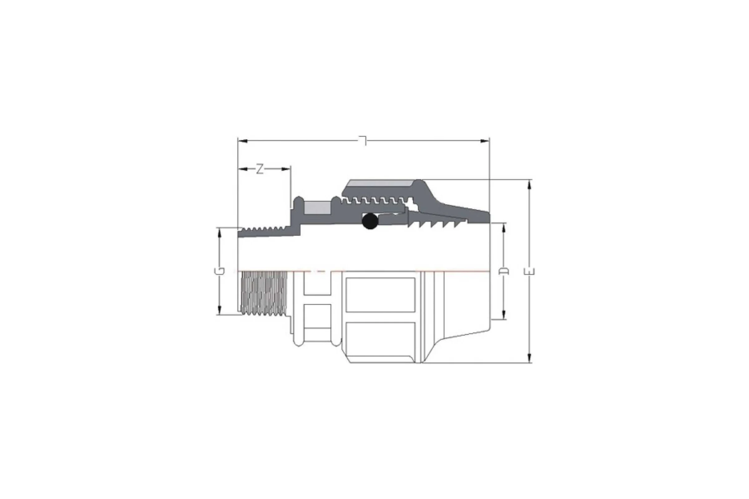 Ниппель AV Engineering ПЭ 40x1 1/4" нар. AVE10640114