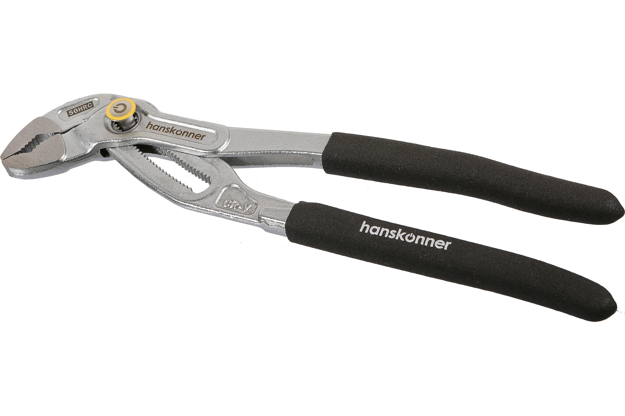 Клещи переставные Hanskonner 250 мм, CrV, кнопочный шарнир, зев 50 мм HK1020-06-A250
