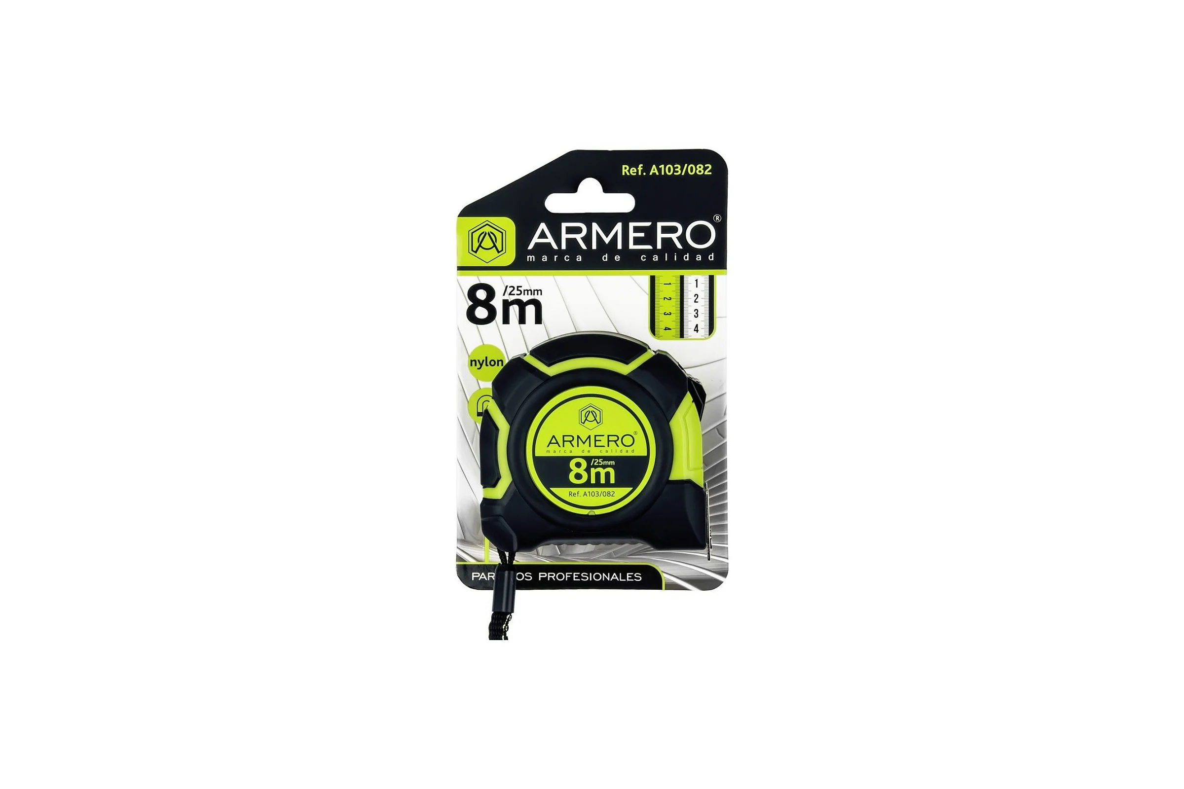 Рулетка с фиксатором Armero A103/082 8 м, 25 мм AI03-082