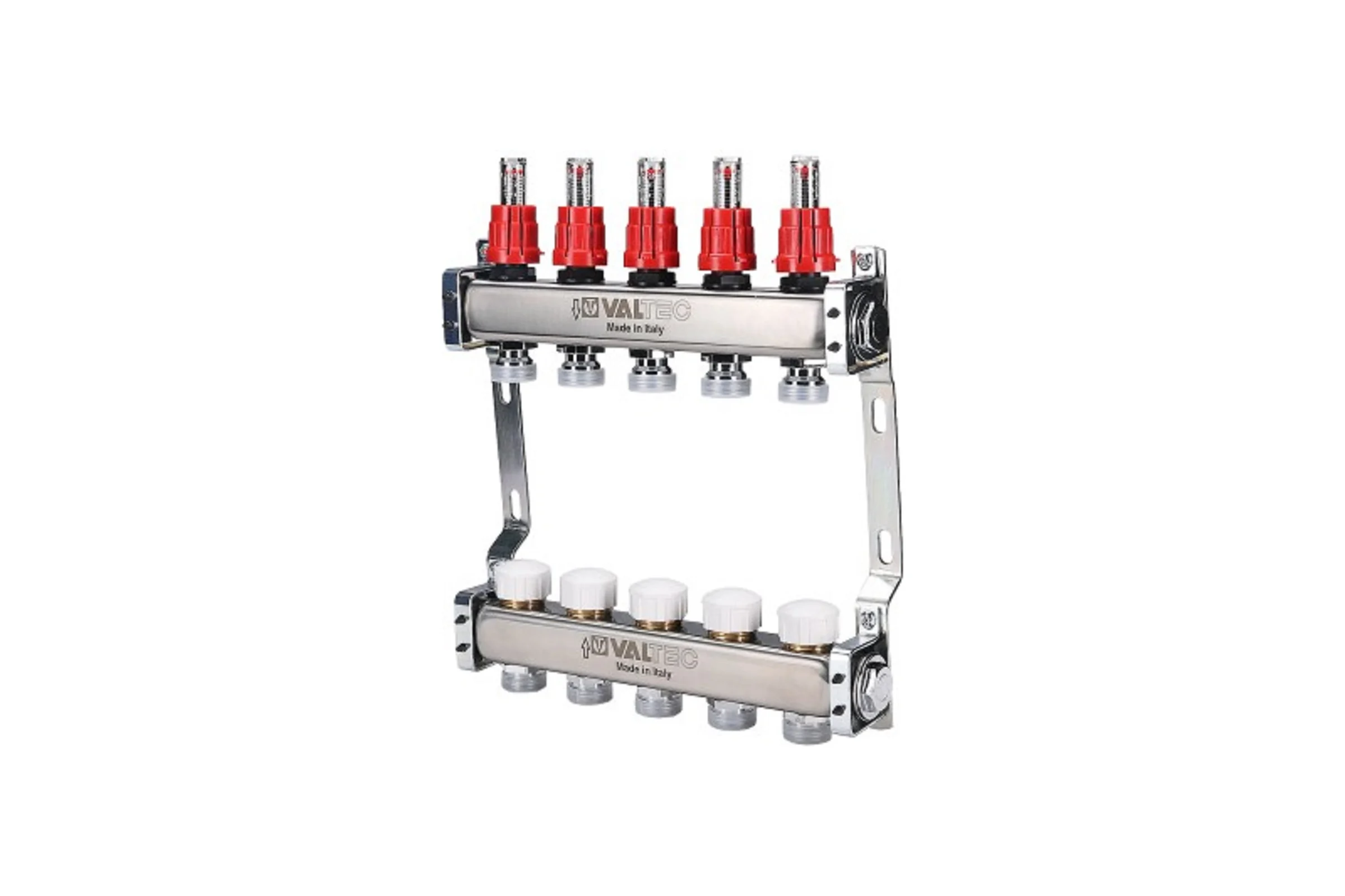 Коллекторный блок с расходомером VALTEC 1х4 выхода Евроконус 3/4 VTc.584.EMNX.0604