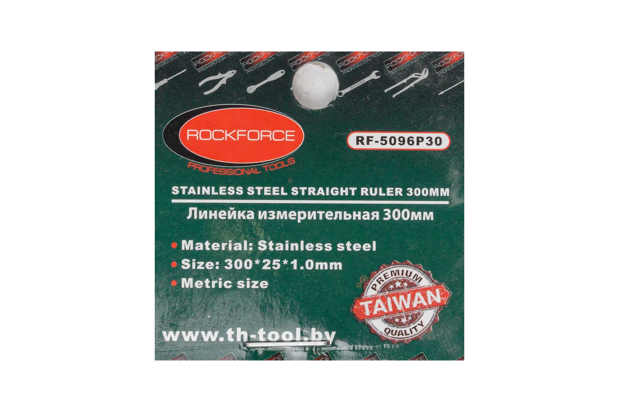 Линейка металлическая измерительная с таблицей перевода Rockforce 300м RF-5096P30(19734)