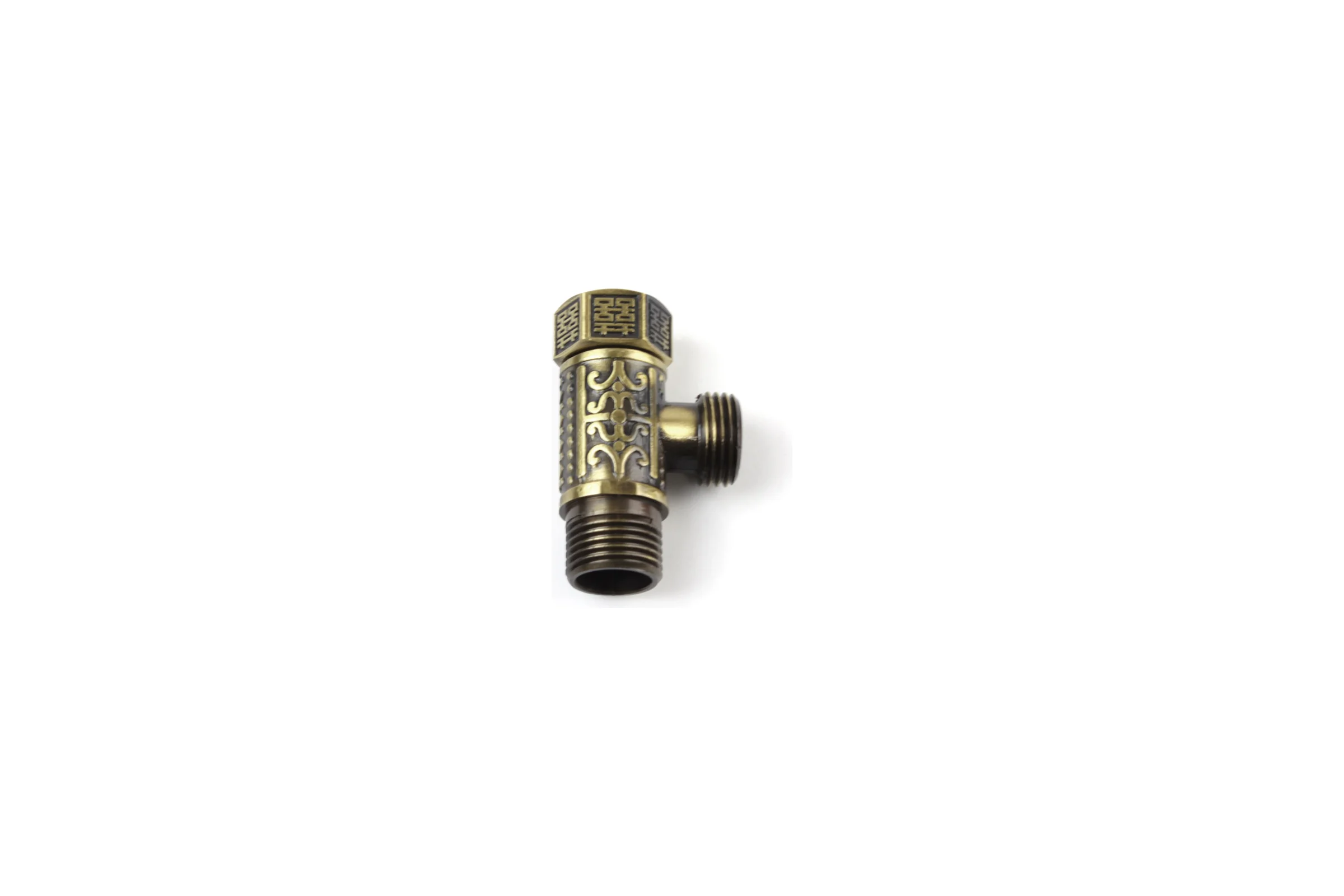 Тройник латунный BRONZE DE LUXE 1/2", бронза 21677