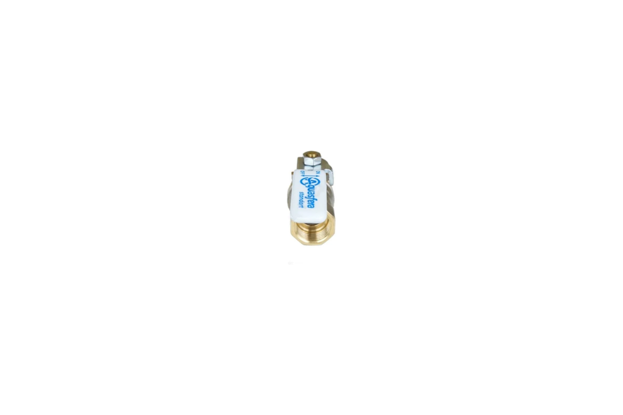 Шаровой кран Aquasfera латунь, никель, полнопроходной, рычажный, Standard Ду25 Ру25 м/м 1101-03 107-5137