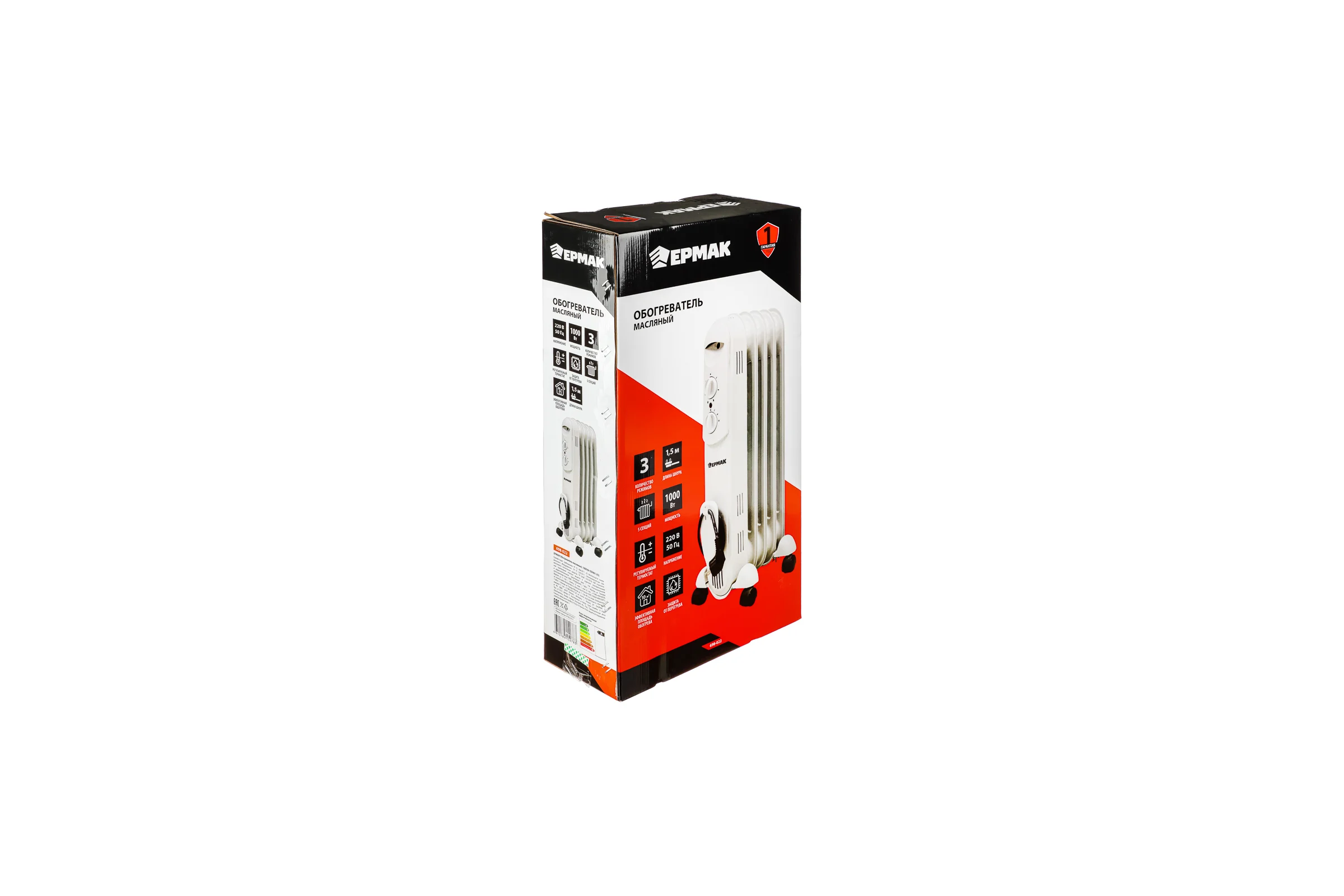 Обогреватель масляный ЕРМАК 1000 Вт (CR401-05) 698-022