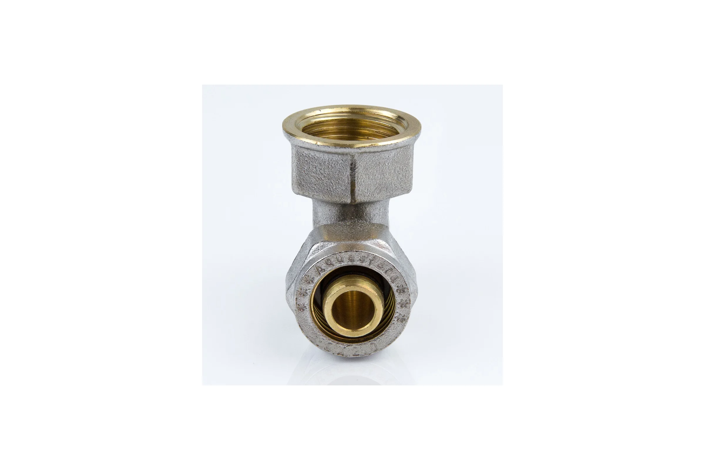 Угольник Aquasfera МП обжимной, латунь Дн16х1/2х90 гр ВР 7007-01 027-8741