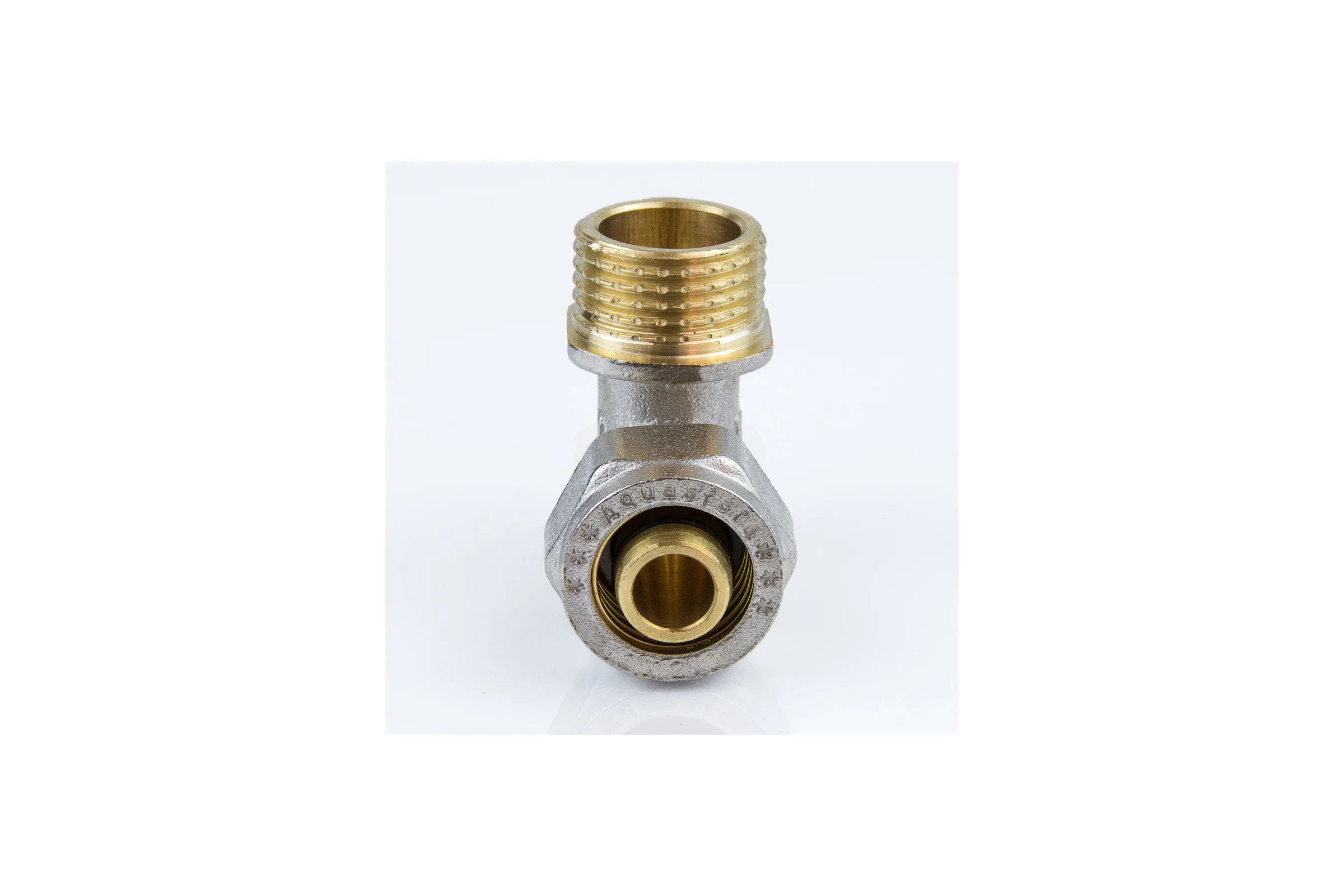 Угольник Aquasfera МП обжимной, латунь Дн20х1/2х90гр НР 7006-03 027-8750